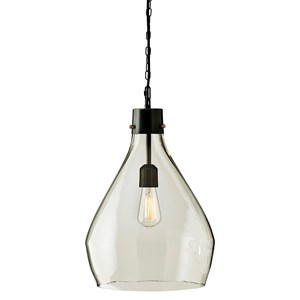 Signature Design by Ashley Pendant Lights Avalbane Clear/Gray Glass Pendant Light