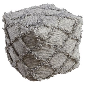 Signature Design by Ashley Poufs Adelphie - Natural/Gray Pouf