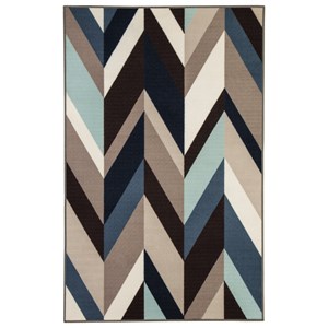 Signature Design by Ashley Contemporary Area Rugs Keelia Blue/Brown/Gray Rug