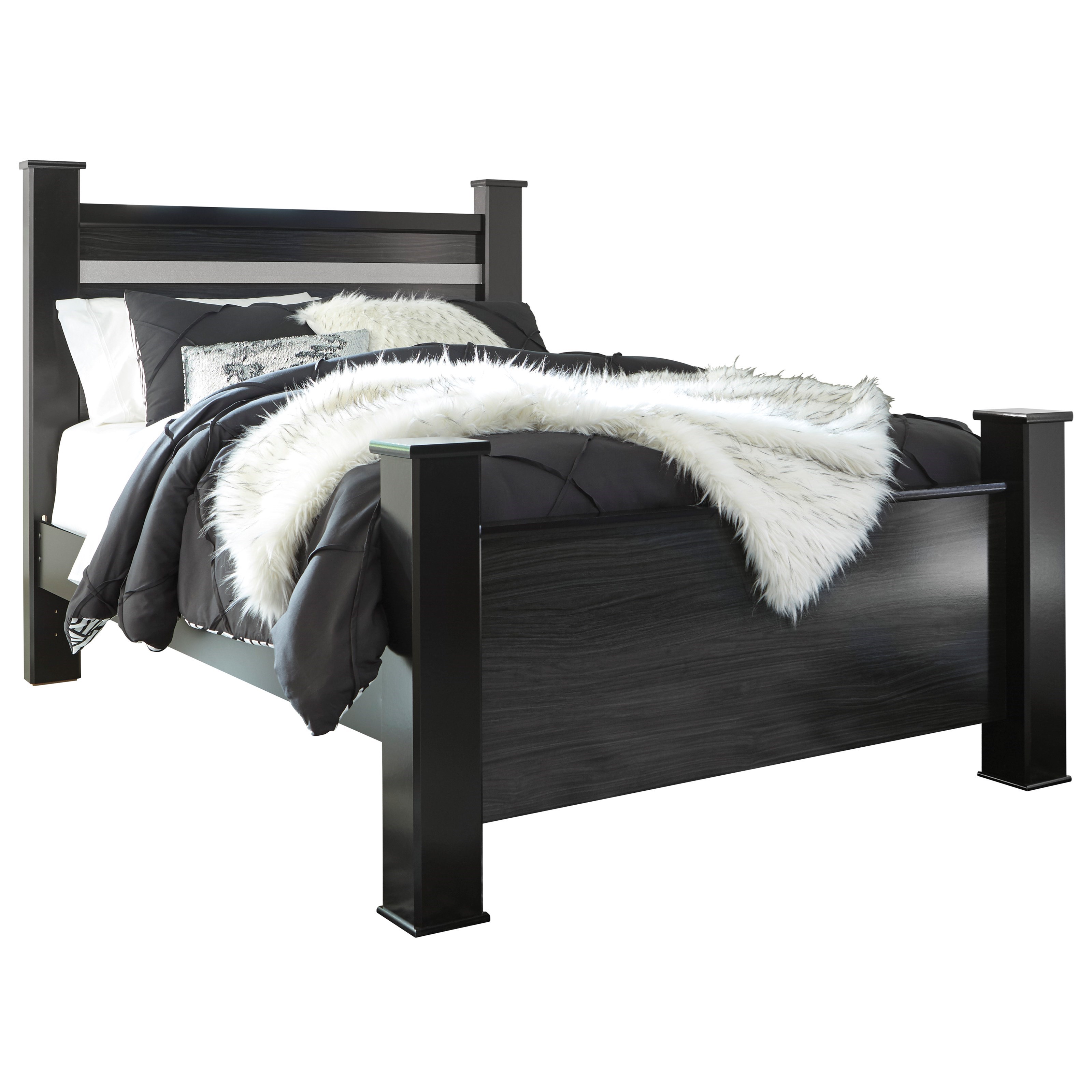 Signature Design by Ashley Starberry Black Finish Queen ...