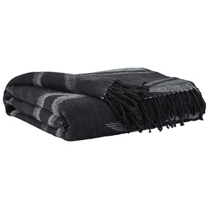 Signature Design by Ashley Throws Cecile Black Throw