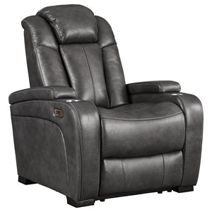Signature Design by Ashley Turbulance Power Recliner w/ Adjustable Headrest
