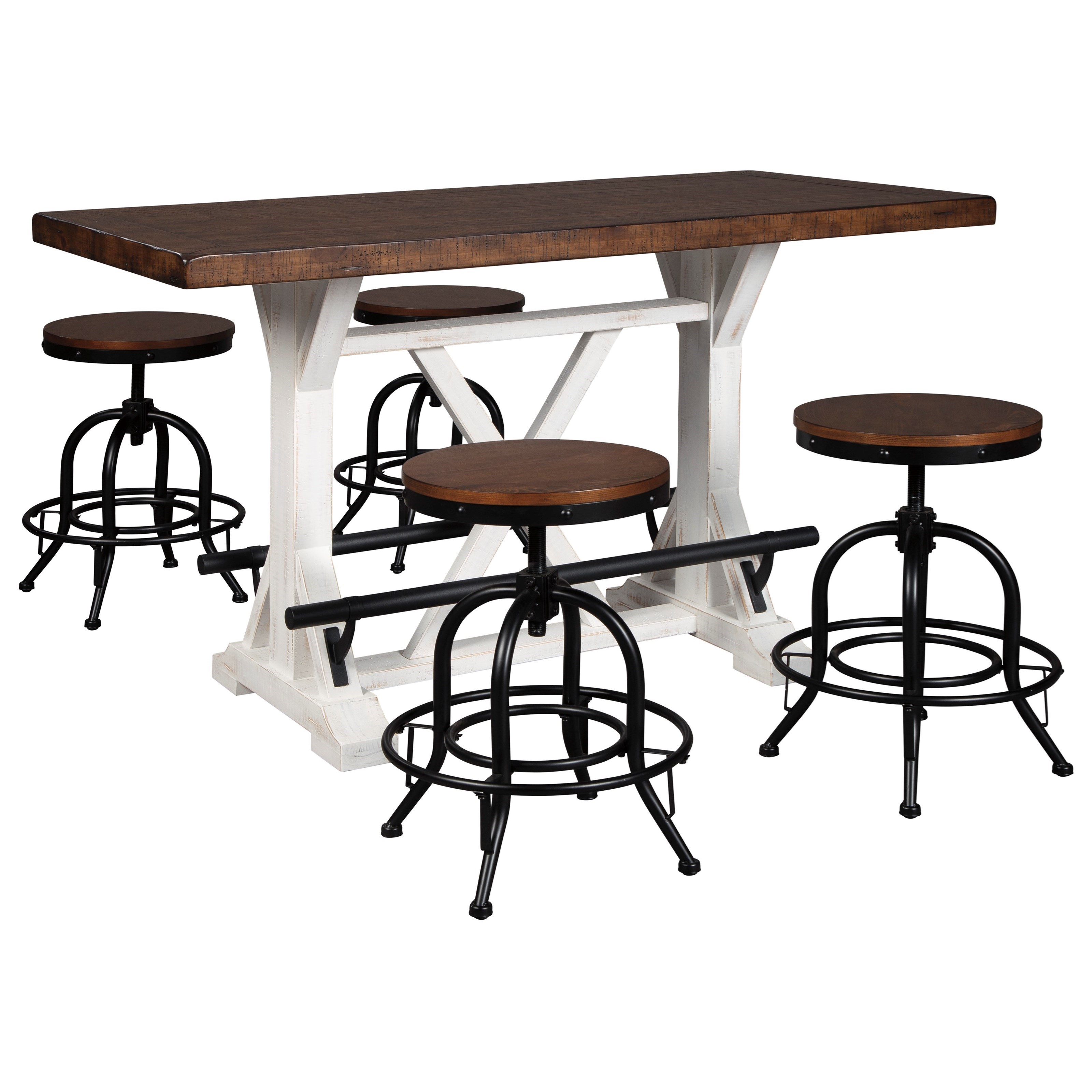Signature Design by Ashley Valebeck 5-Piece Counter Height ... (3200 x 3200 Pixel)