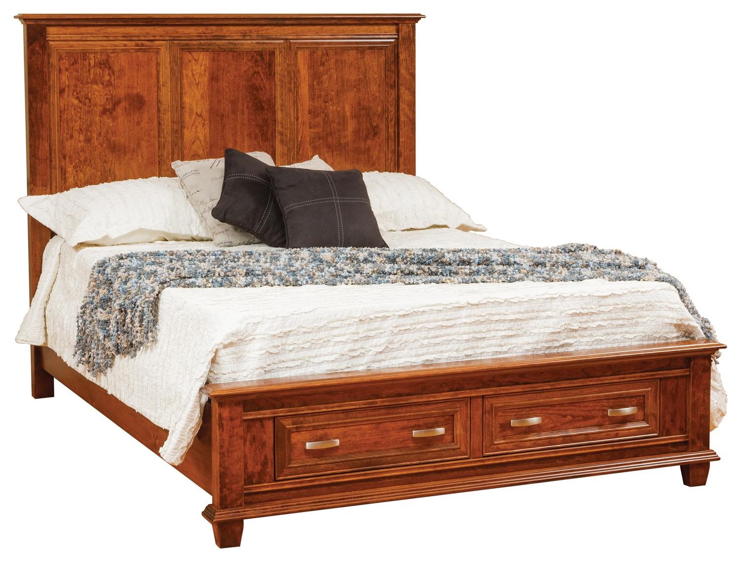 Wayside Custom Furniture Rosedale Queen Bed with Footboard ...