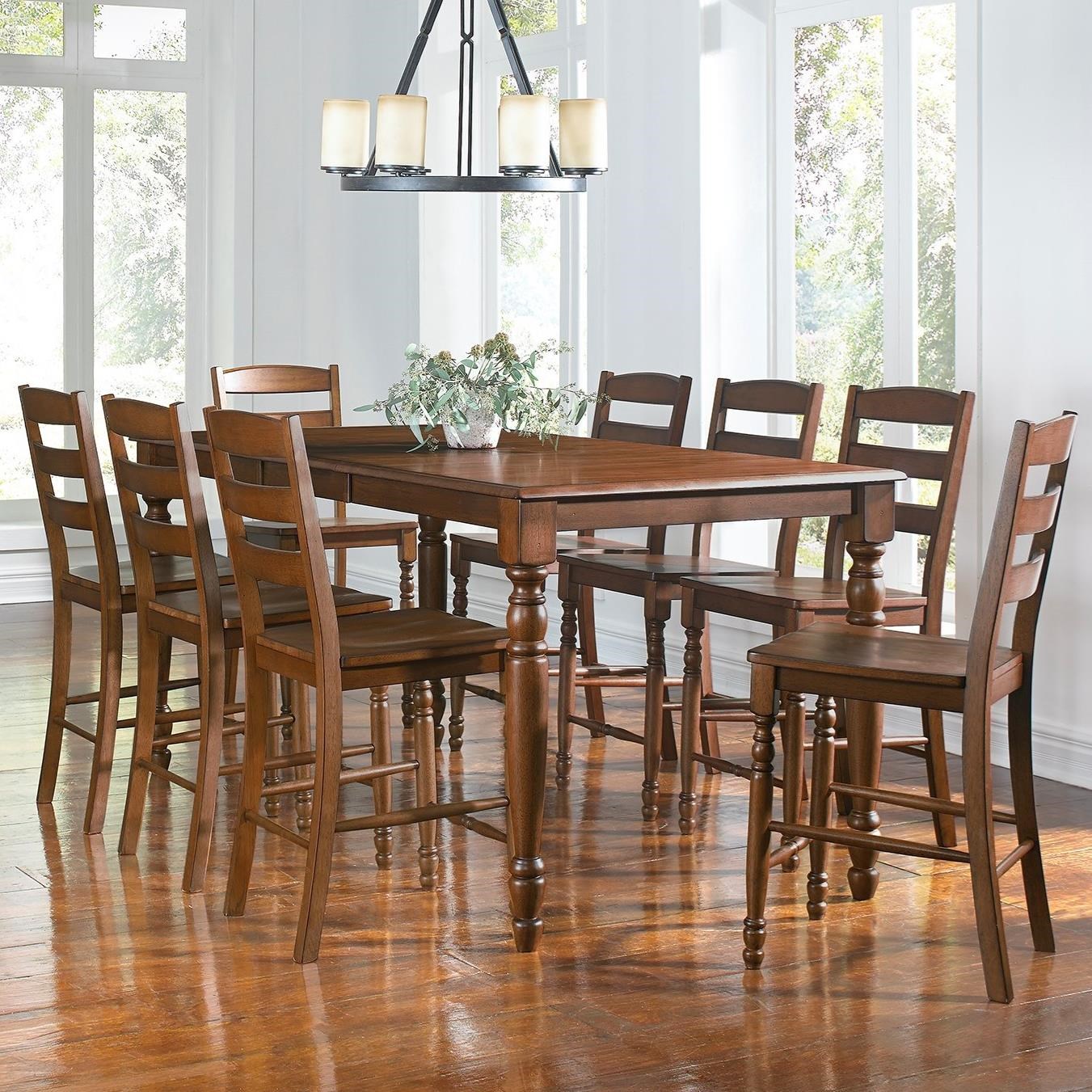 AAmerica Roanoke 9 Piece Counter Height Dining Table AAmerica Roanoke 9 Piece Counter Height Dining Table