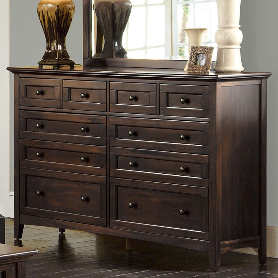 AA Westlake Transitional 10Drawer Dresser with Felt Lined Top Drawers Walker's Furniture