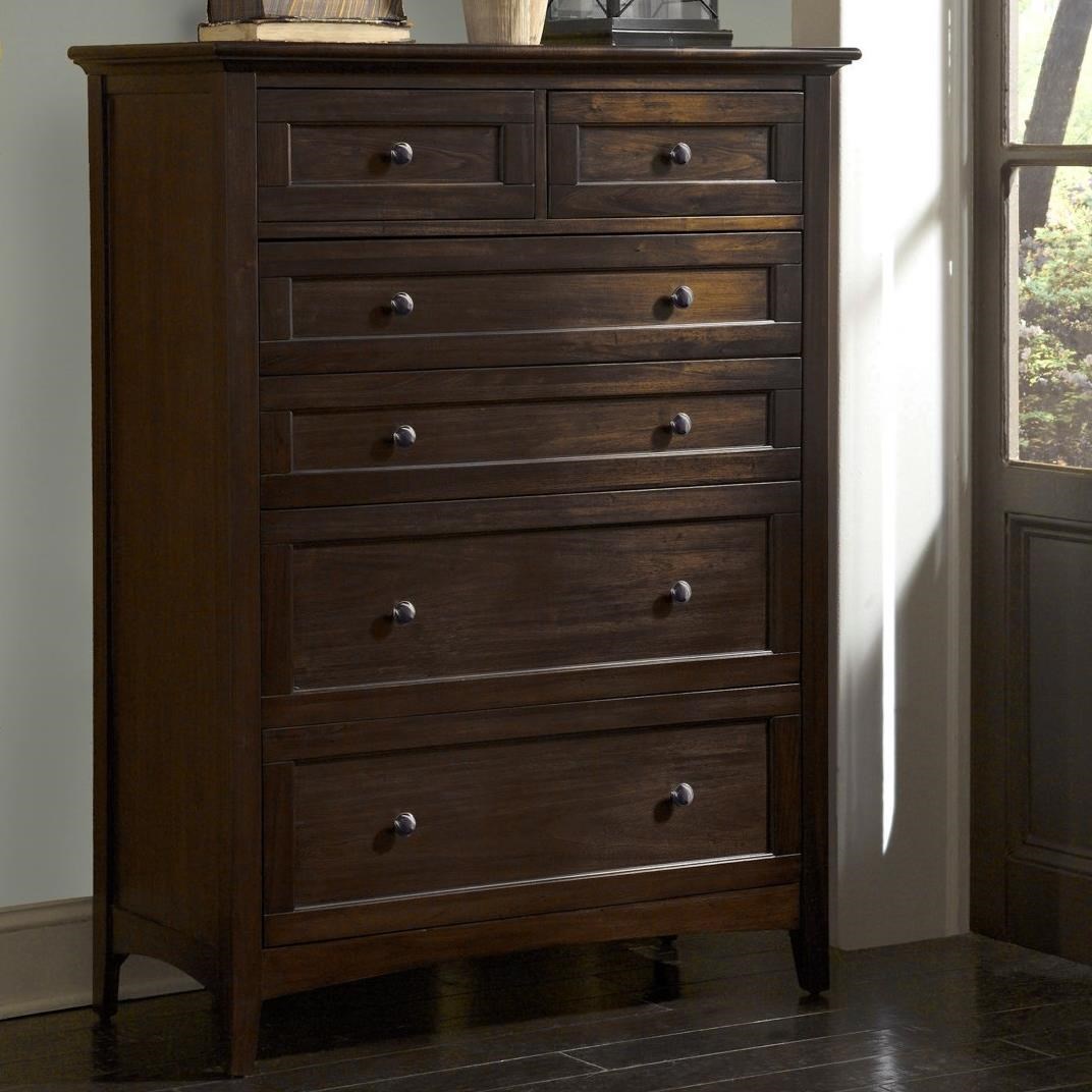 AA Westlake Transitional 6Drawer Chest with Felt Lined Top Drawers