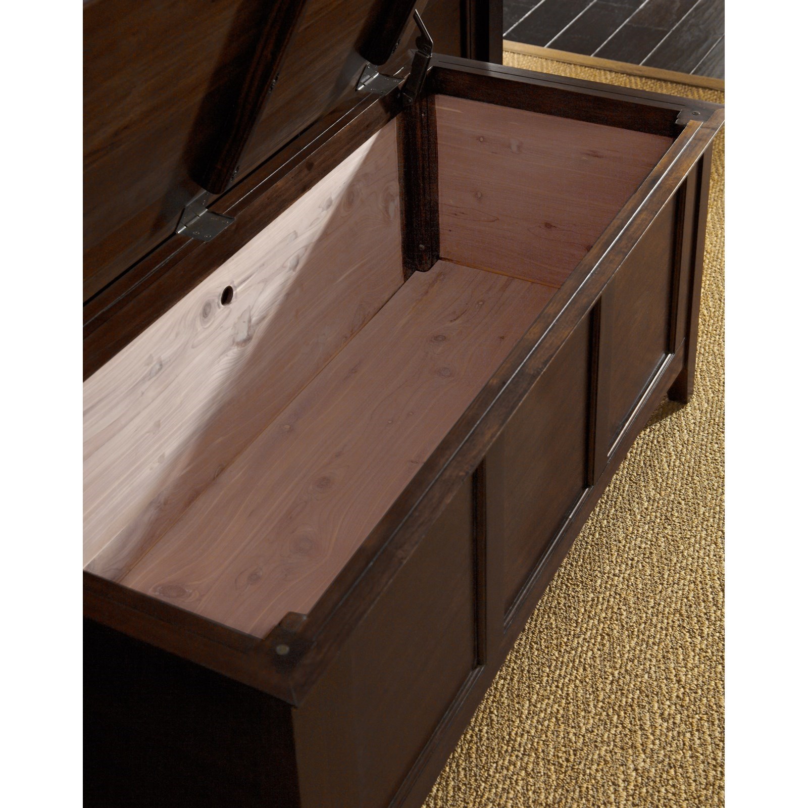 AAmerica Westlake Transitional Cedar Lined Storage Trunk Conlin's Furniture Cedar Chests/Trunks