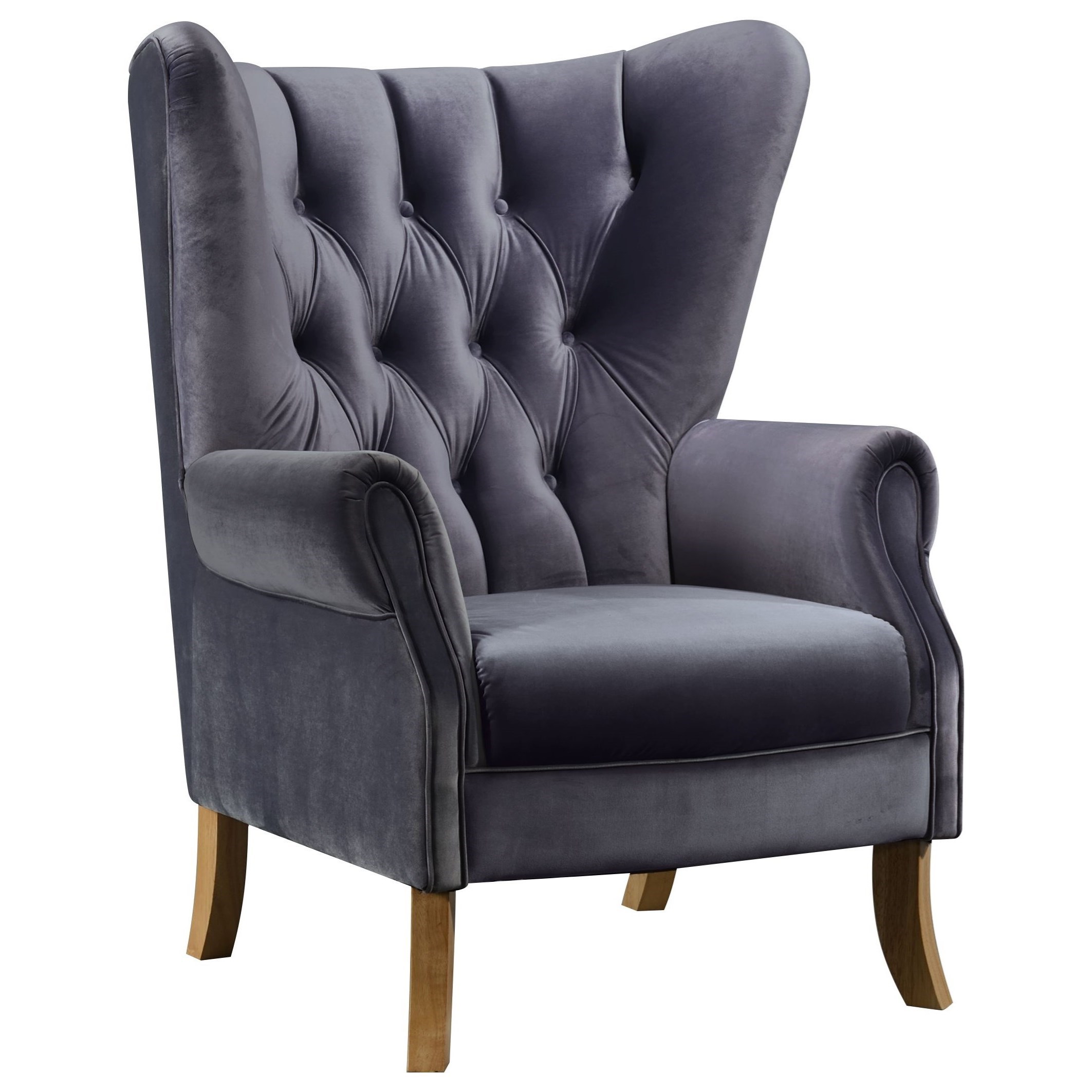 Acme Furniture Adonis Wing Back Tufted Accent Chair | Dream Home