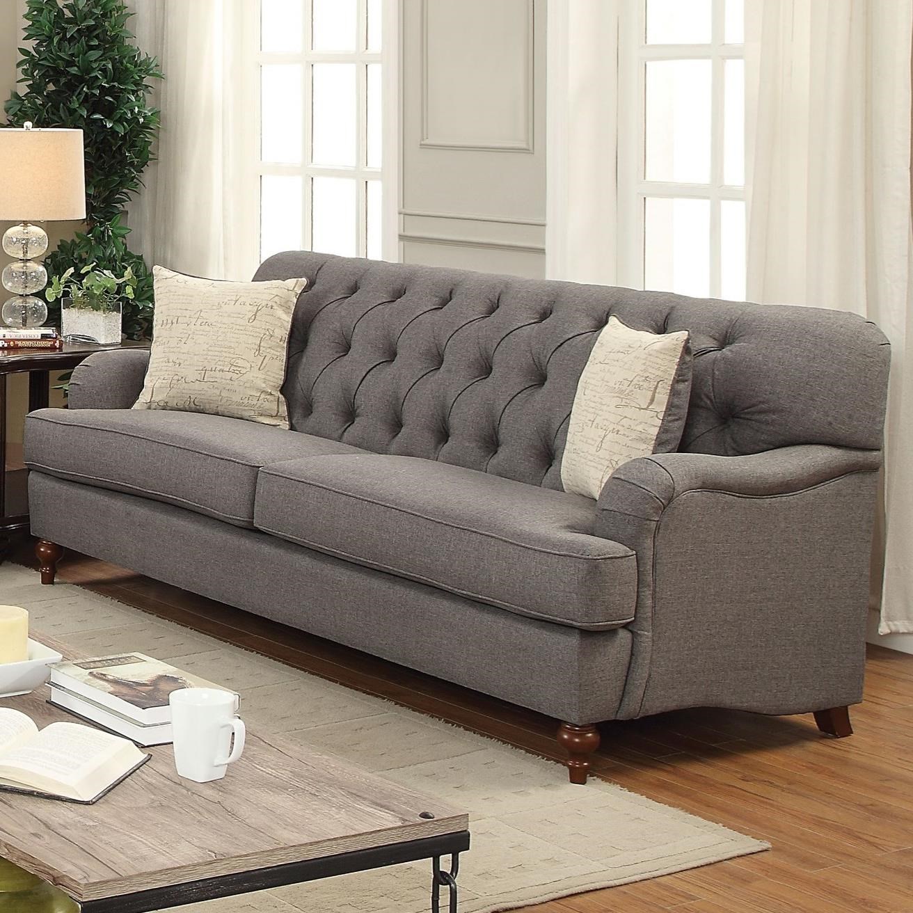 Acme Furniture Alianza Traditional Sofa with Diamond Tufted Back