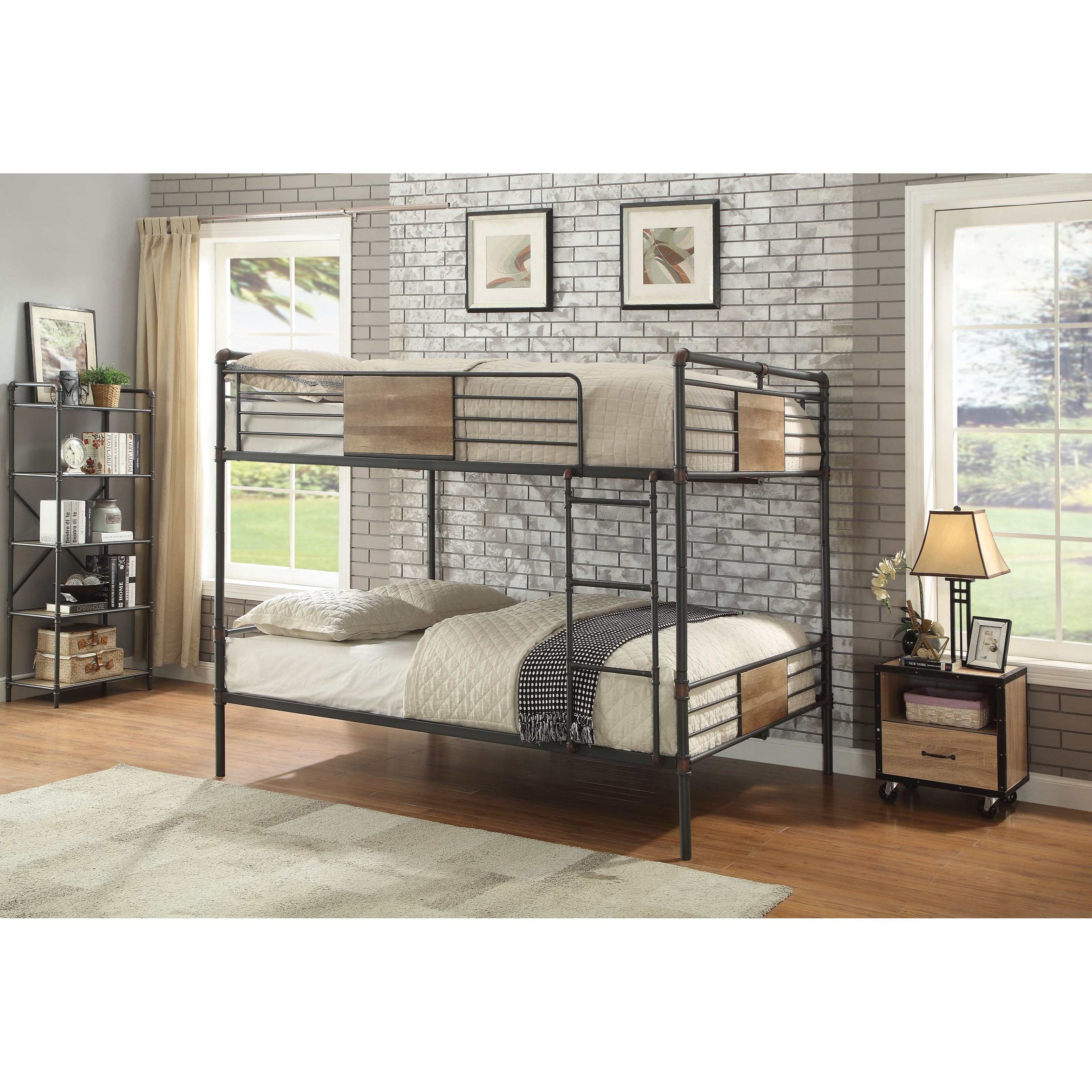 Acme Furniture Brantley Industrial Queen Bunk Bed Dream Home