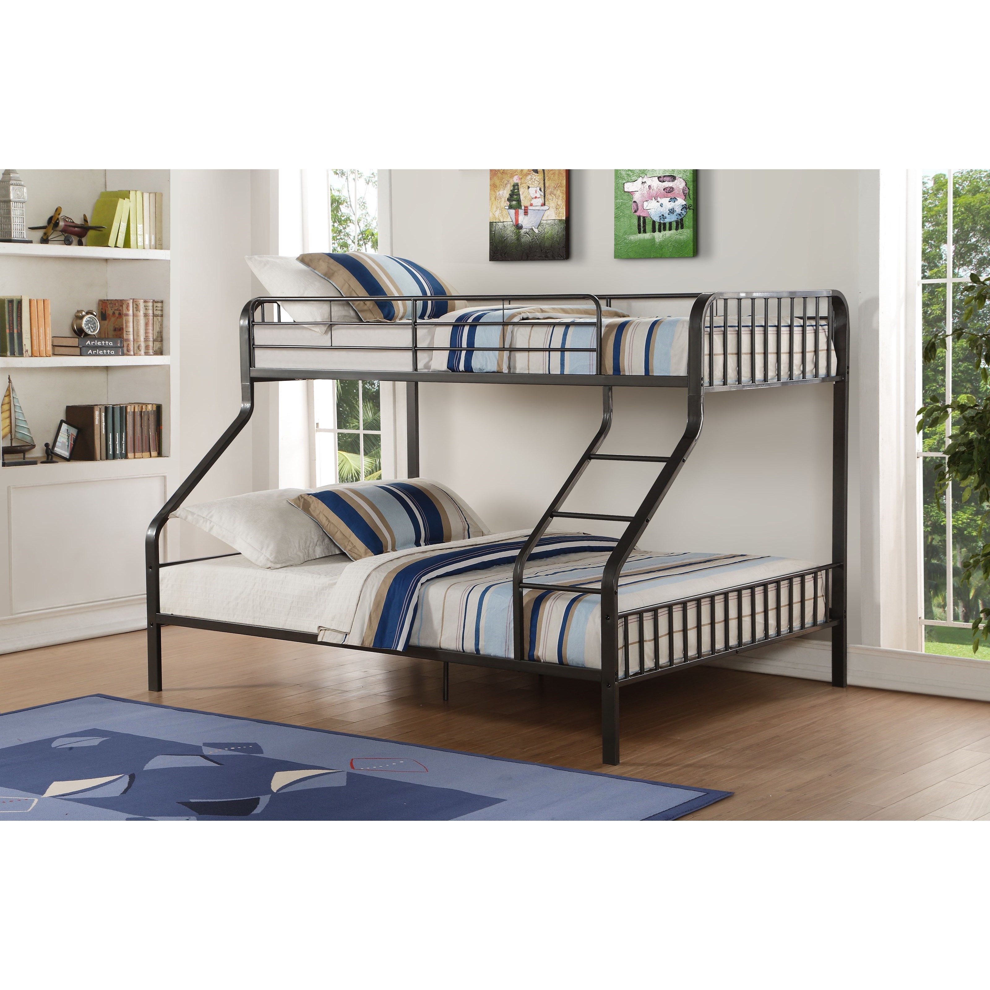 Acme Furniture Caius Metal Twin XL over Queen Bunk Bed Value City