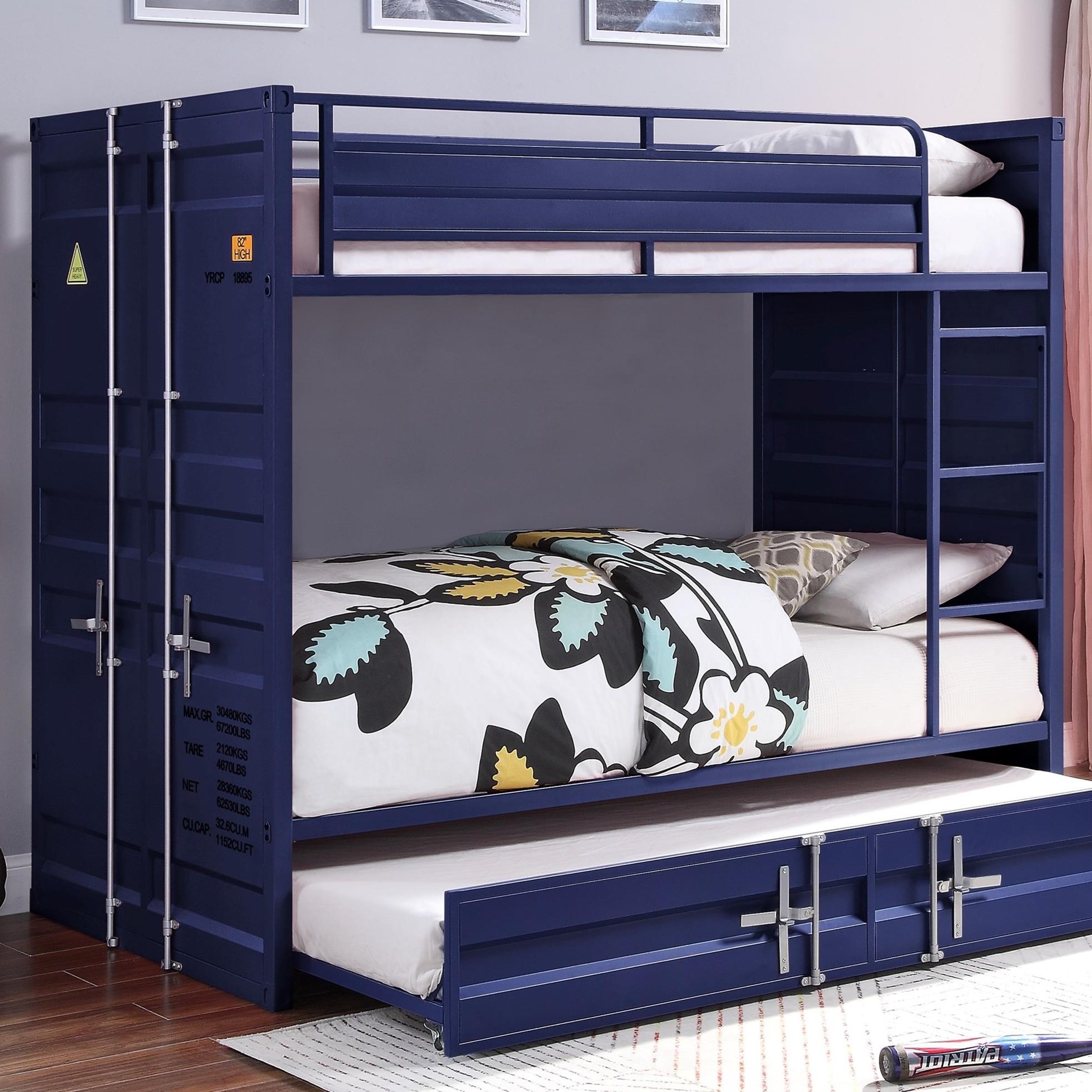 Cargo Bedroom Furniture Cargo Bunk Bed (Full/Full) Blue — Texas
