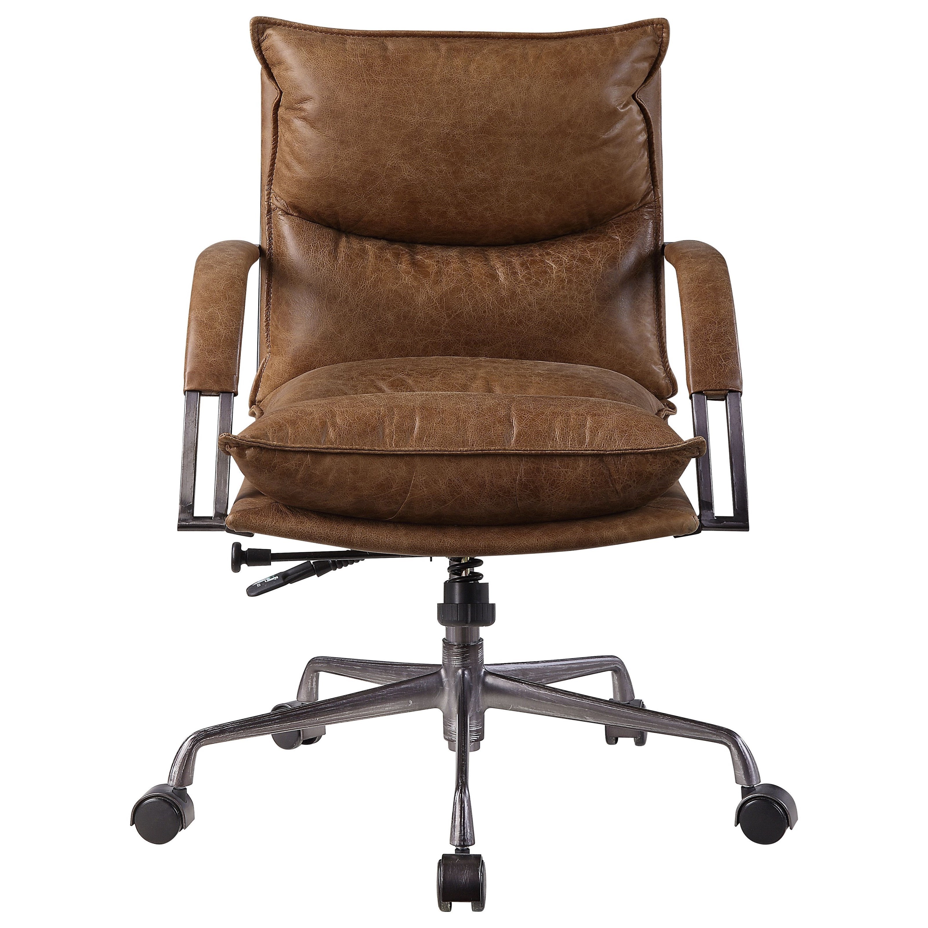 Arriba 56+ imagen brown leather office chair Abzlocal.mx
