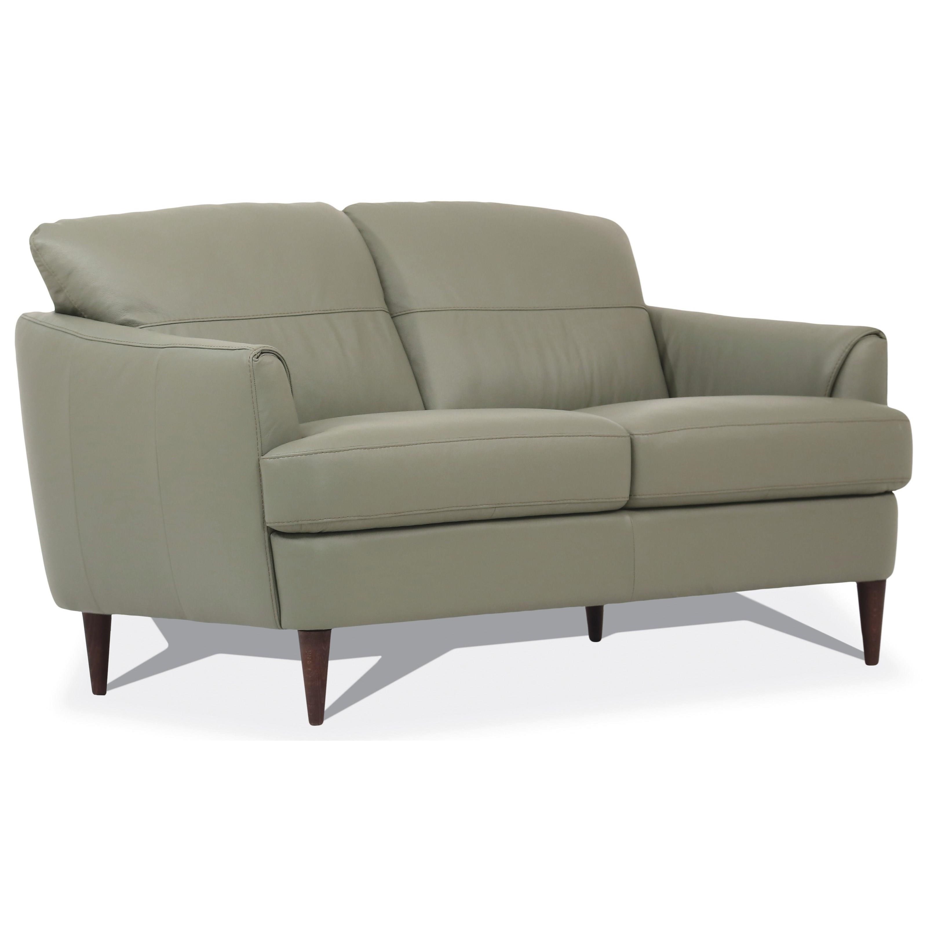 Acme Furniture Helena Contemporary Leather Loveseat Value City