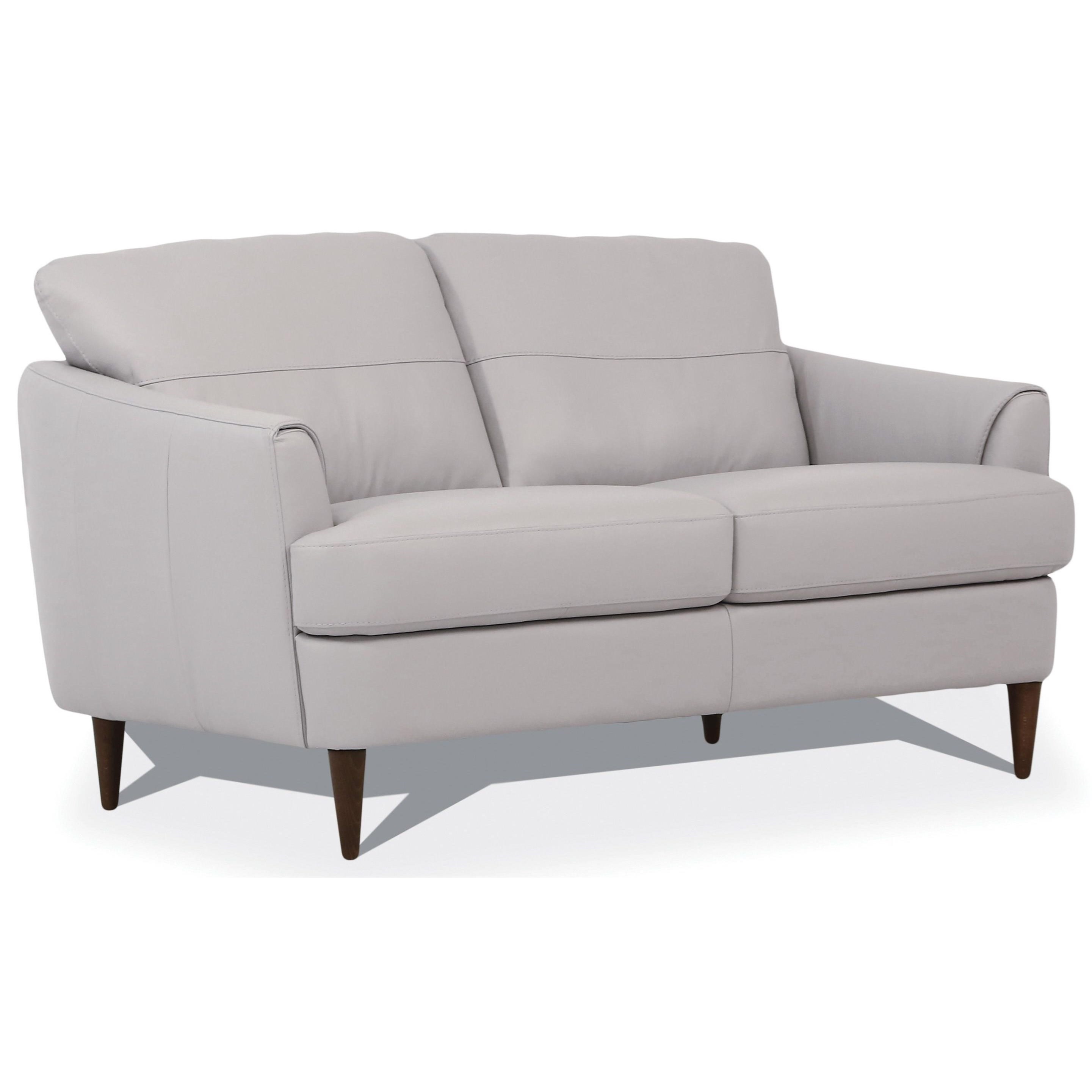 Acme Furniture Helena Contemporary Leather Loveseat Value City