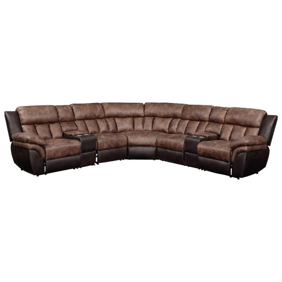 Acme Furniture Jaylen Casual Reclining Sectional Sofa Value City Furniture Reclining