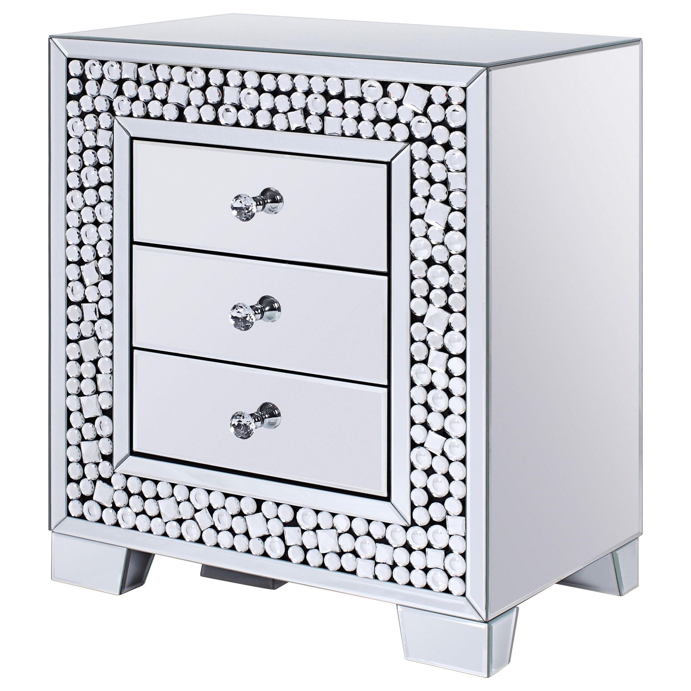 Contemporary Mirrored Nightstands Mirrored Nightstands Chic