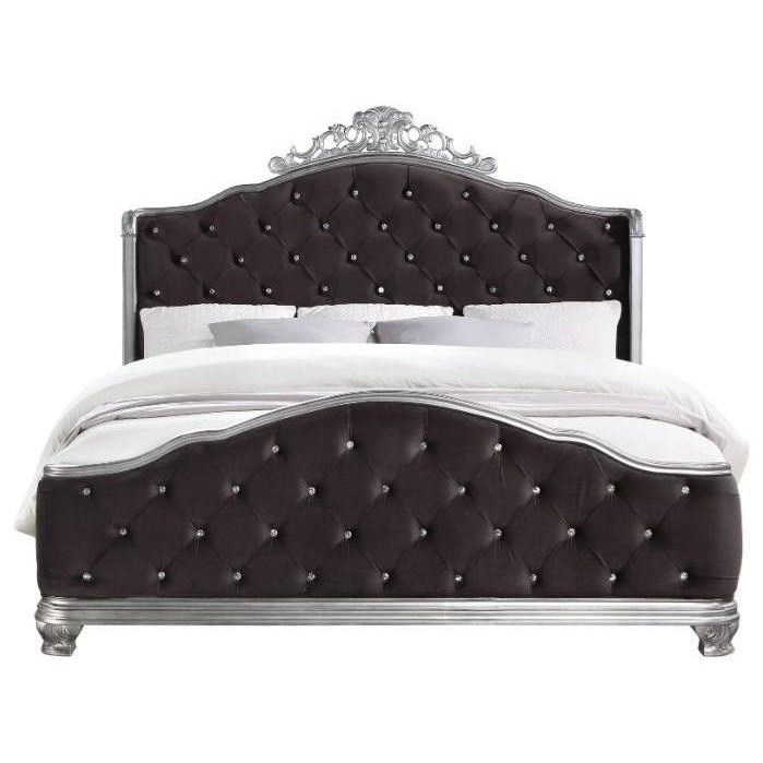 Acme Furniture Leonora Queen Bed Value City Furniture Upholstered Beds