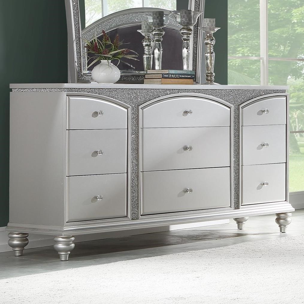 Acme Furniture Maverick Glam 9Drawer Dresser with Felt Lined Top