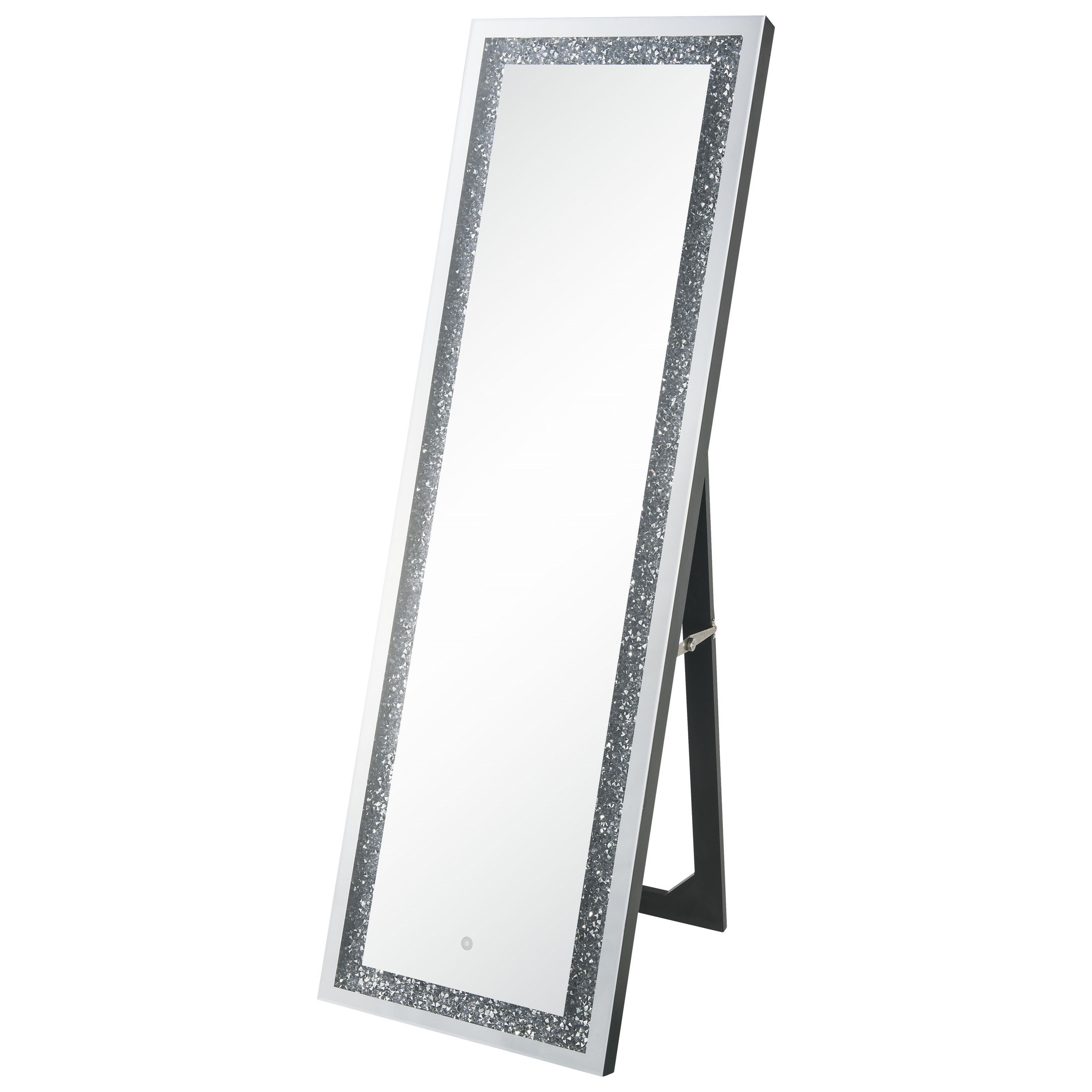 Noralie 24217 LED BLING FLOOR MIRROR 7 Day Furniture Floor Mirrors