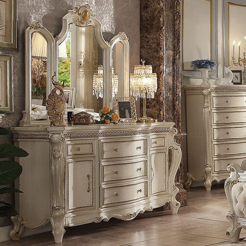 Acme Furniture Picardy Traditional Antique White 2Door Dresser