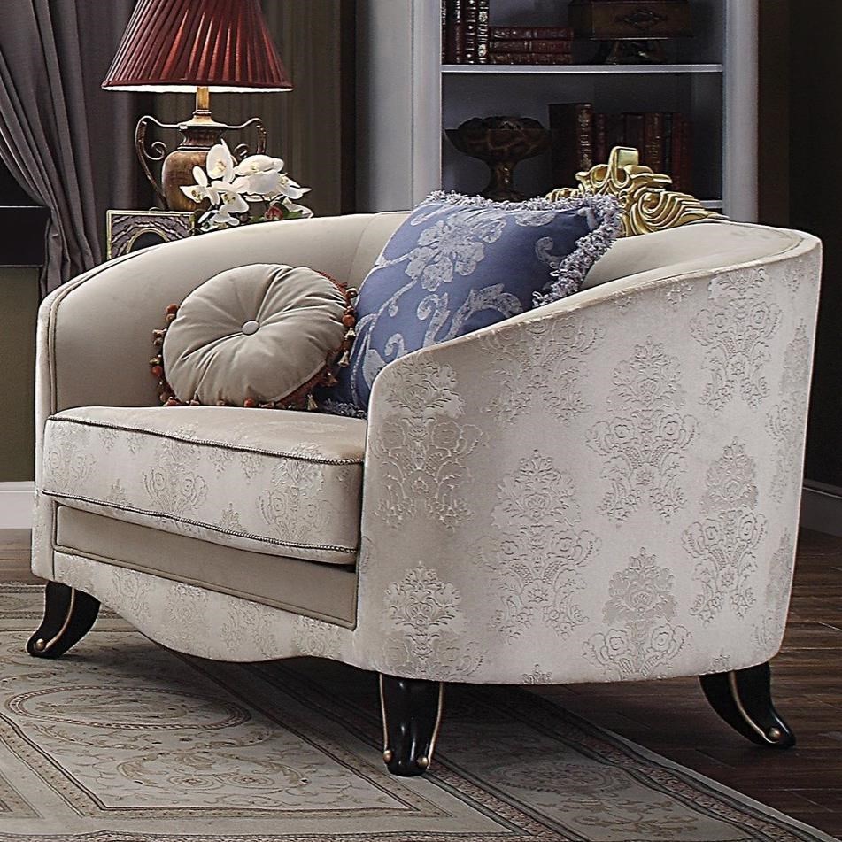 Acme Furniture Sheridan Traditional French Style Chairand1/2 with