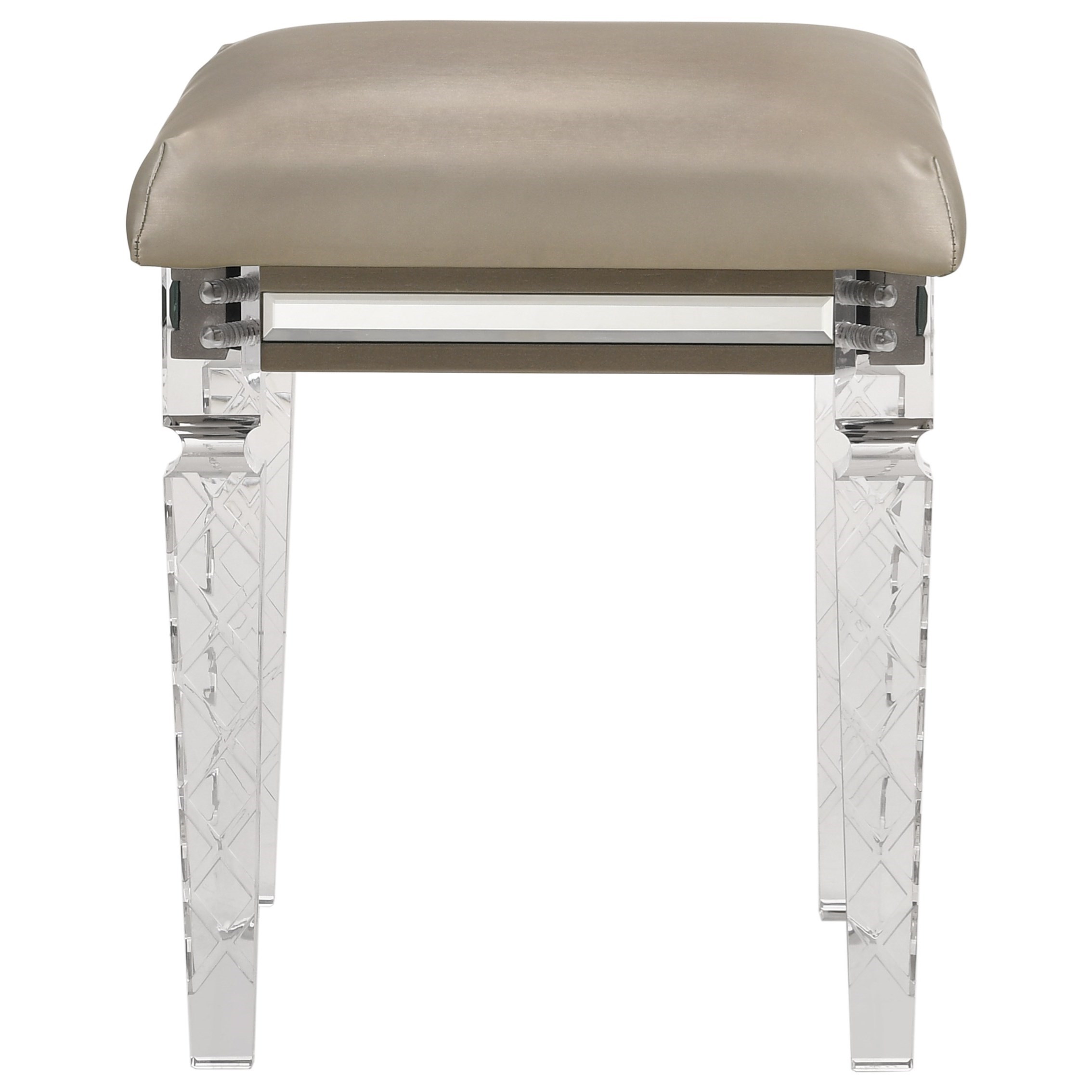 Acme Furniture Skylar Vanity Stool with Acrylic Legs Value City