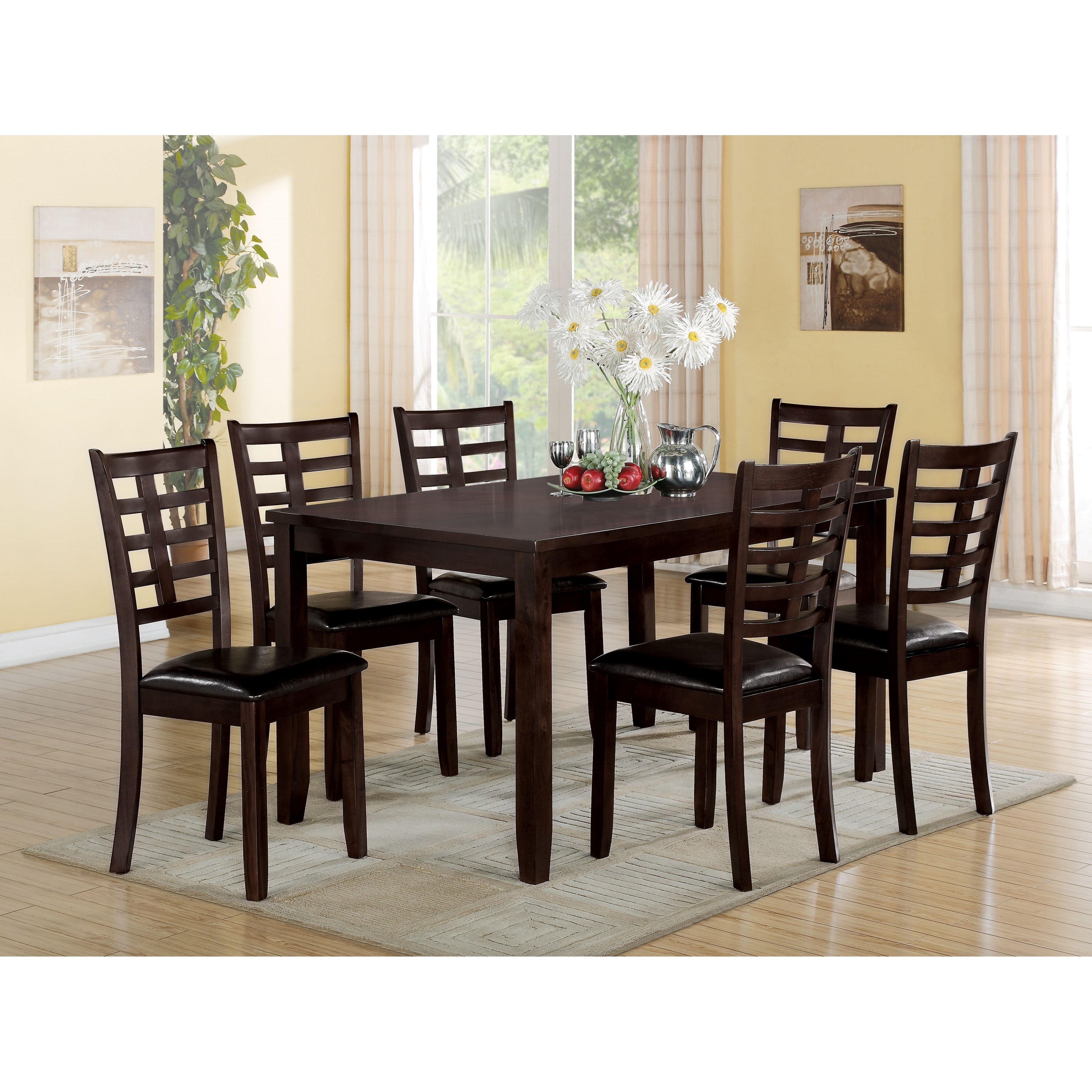 Acme Furniture Tahlia Dining Set with 6 Side Chairs Value City