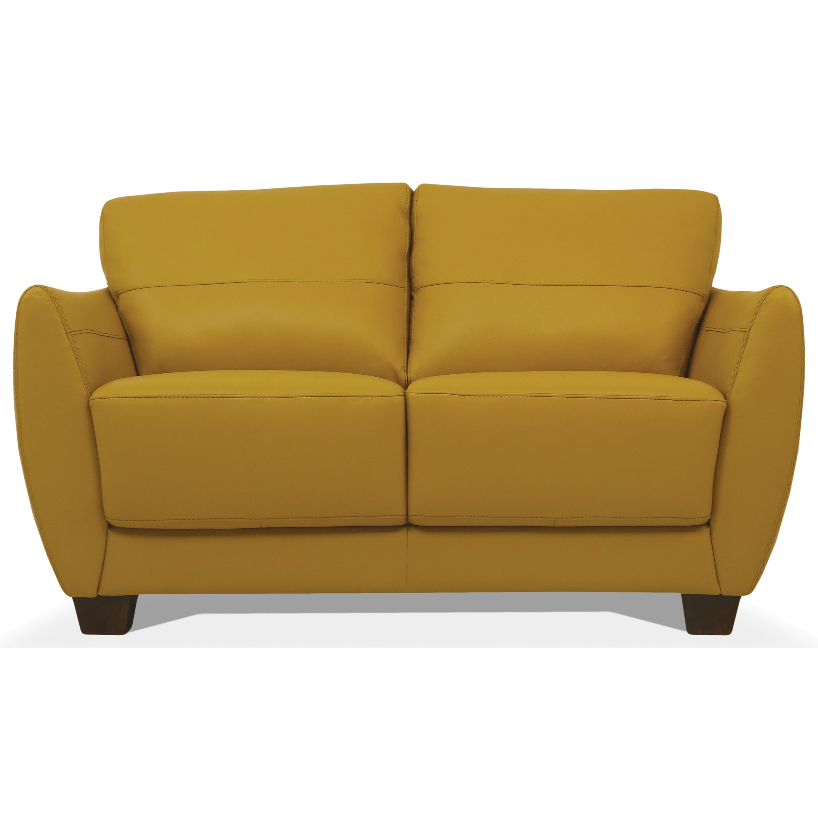 Acme Furniture Valeria Contemporary Leather Loveseat Dream Home