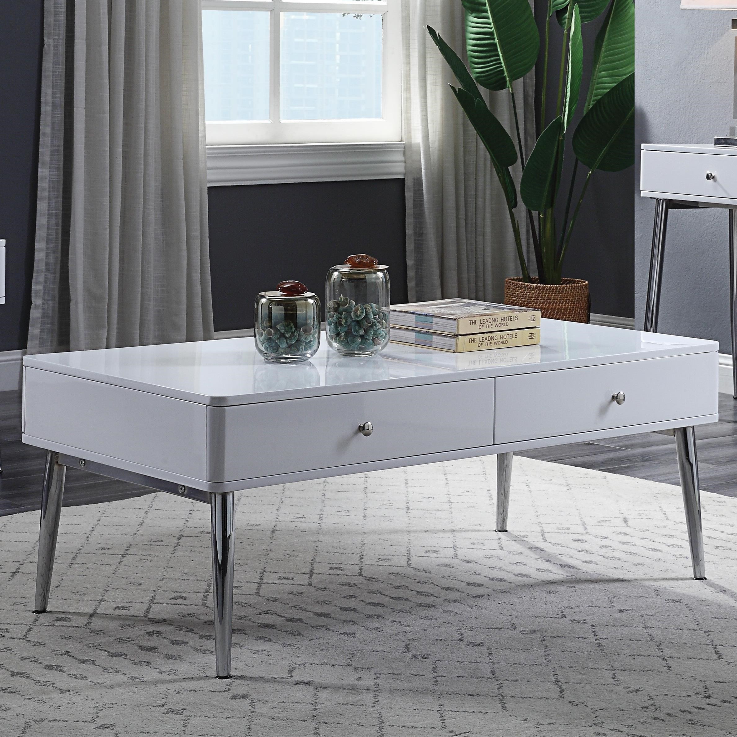 Acme Furniture Weizor Contemporary 2Drawer Coffee Table Value City