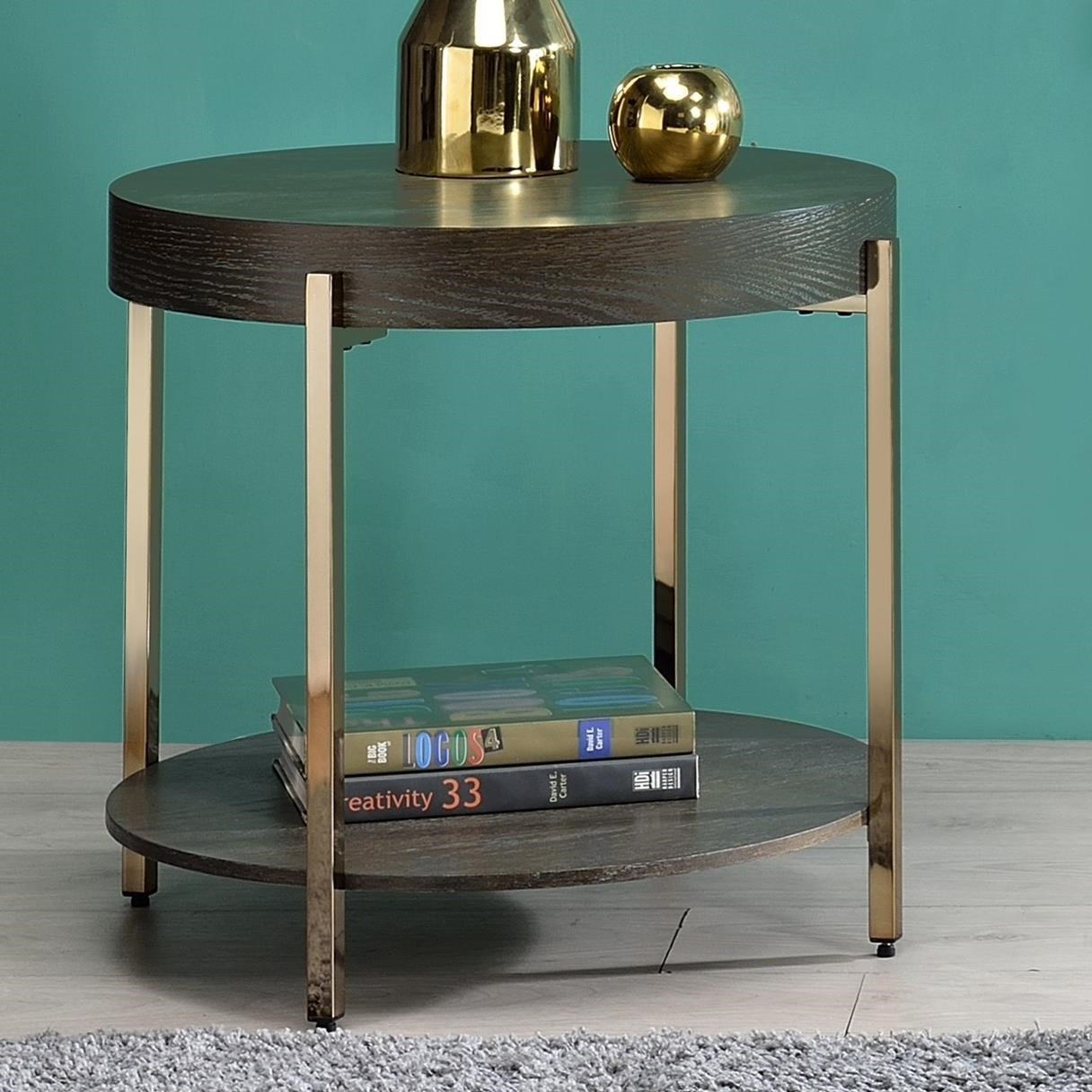 Acme Furniture Weyton 82957 Contemporary End Table with an Open Shelf