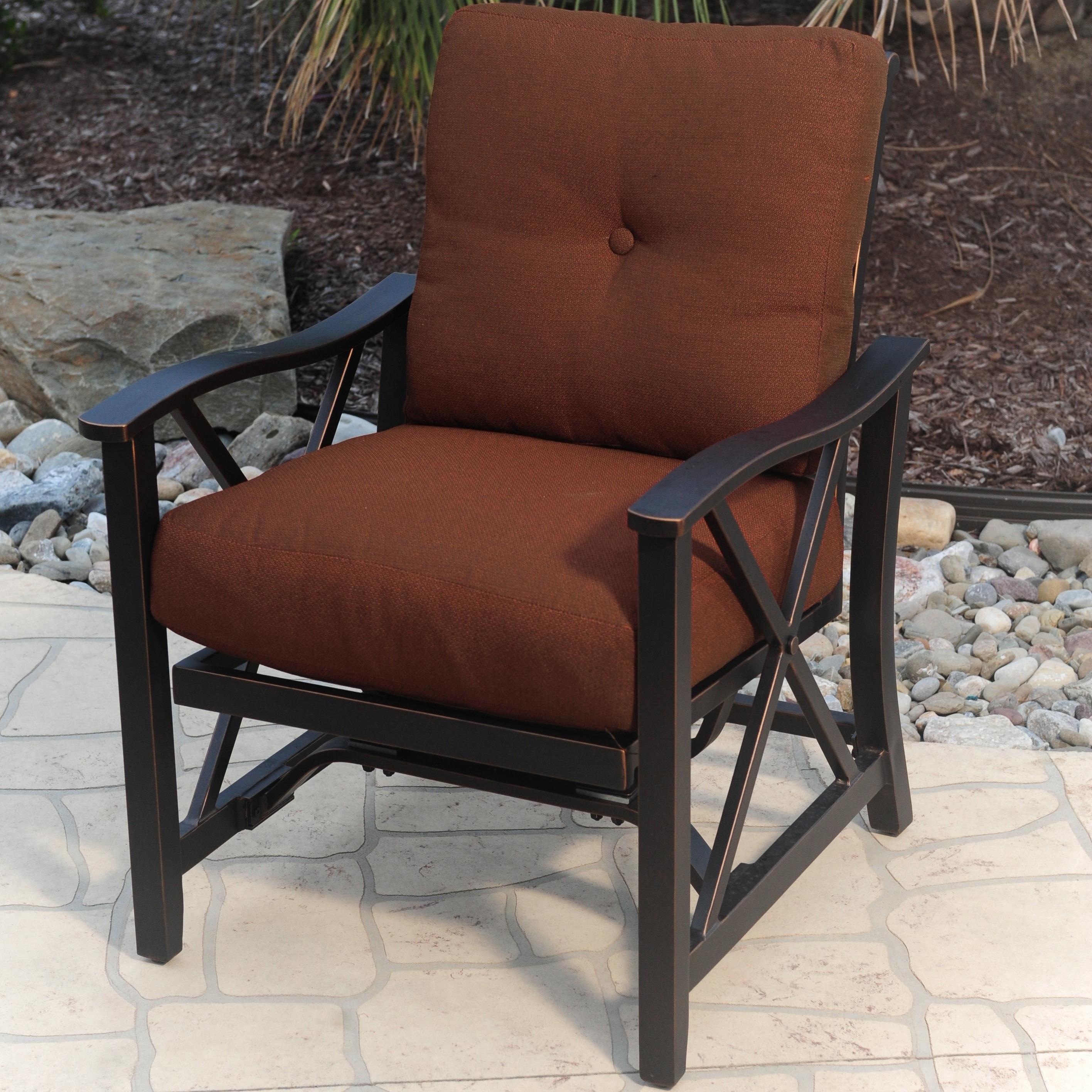 Agio Haywood Outdoor Stationary Spring Chair with X-Casting and