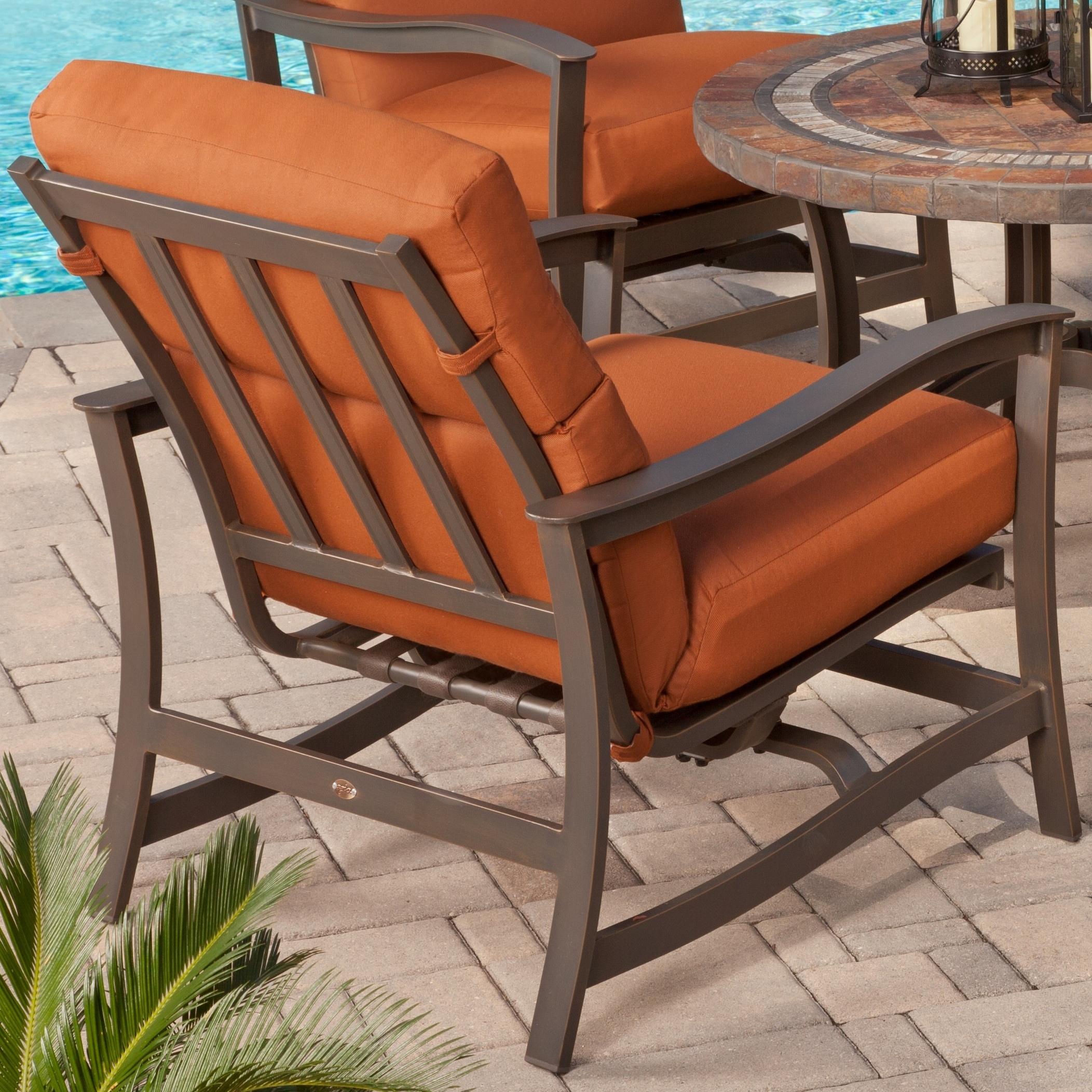 Apricity Outdoor Majorca Outdoor Spring Rocker Chair with Cushion and