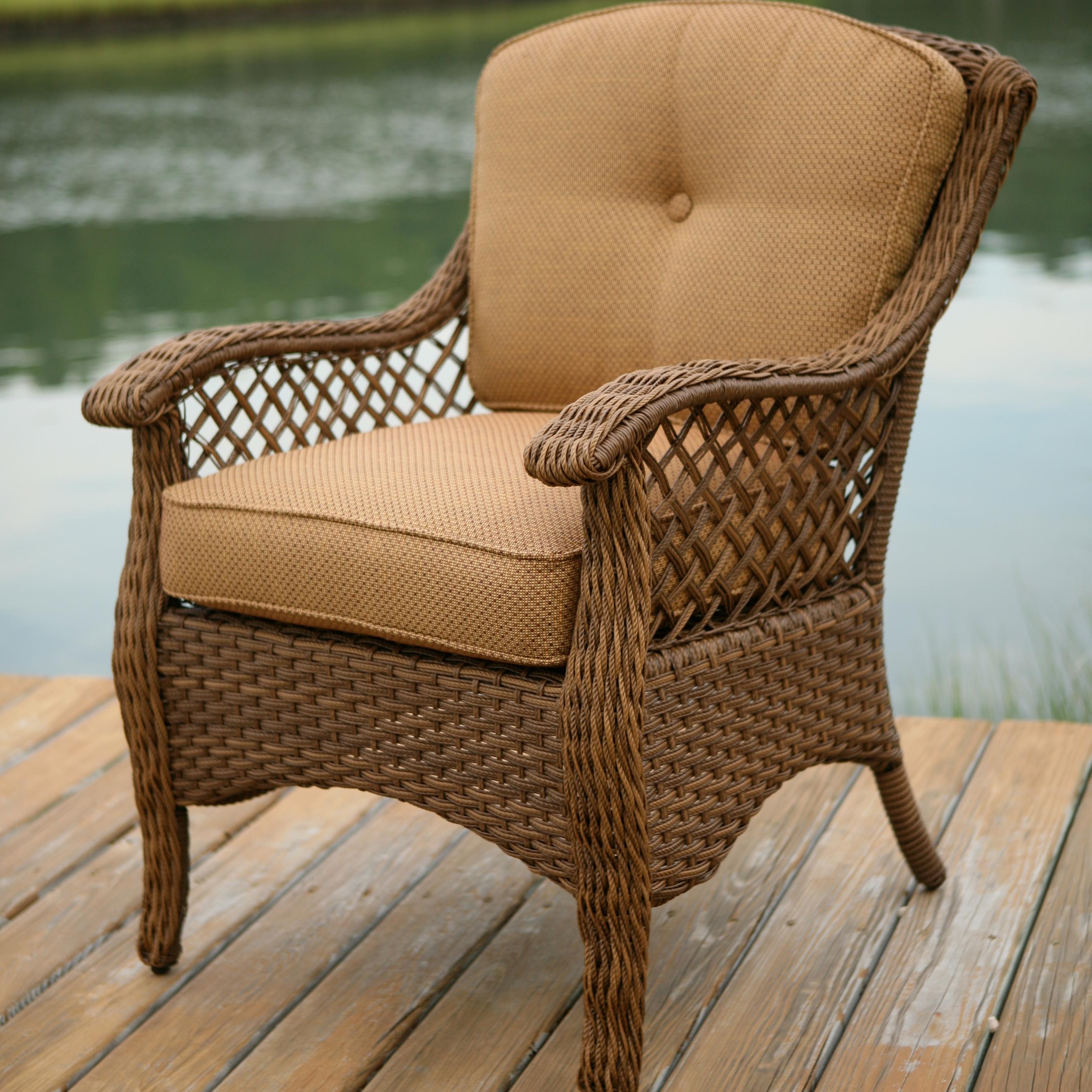 Apricity Outdoor VerandaAgio Outdoor Tan Woven Dining Chair with Seat