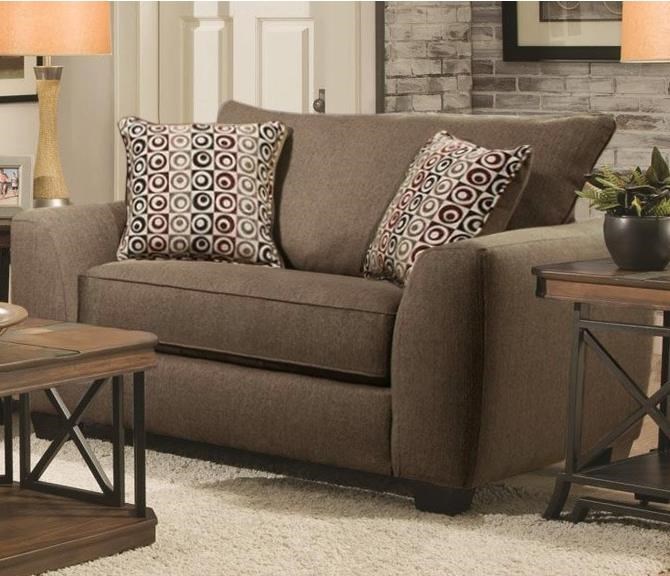 Albany 0416 Twin Chair 1/2 Sleeper with Loose Pillow Back A1