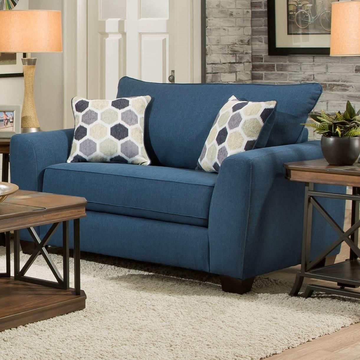 Albany 0416 Twin Chair 1/2 Sleeper with Loose Pillow Back A1