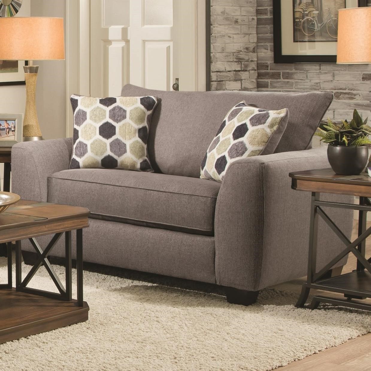 Albany 0416 Twin Chair 1/2 Sleeper with Loose Pillow Back A1