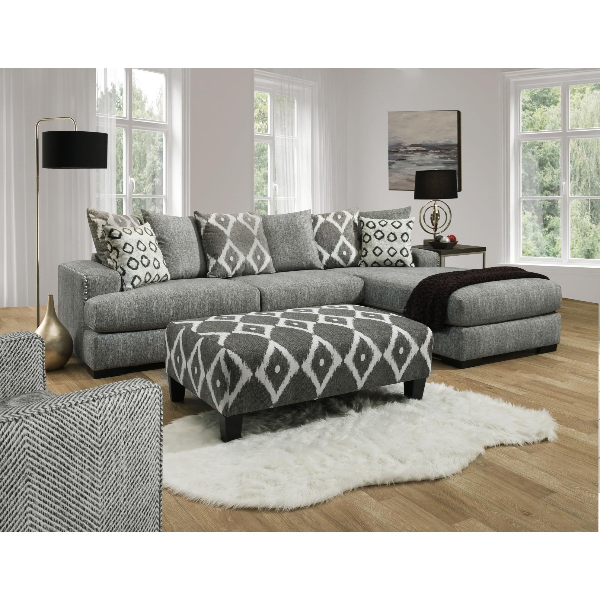 Albany 883 0883-2PC-GENS-23598 Casual Sectional Sofa with