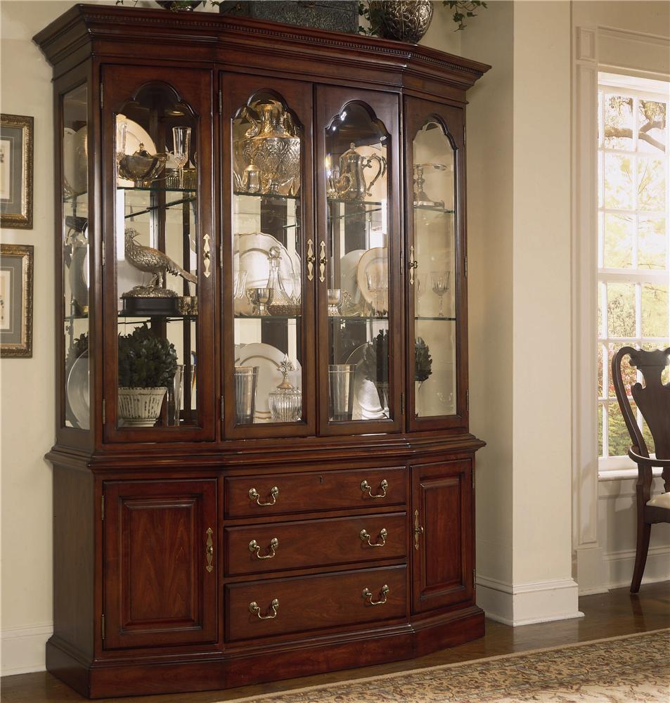 American Drew Cherry Grove 45th Canted Glass Door China Cabinet