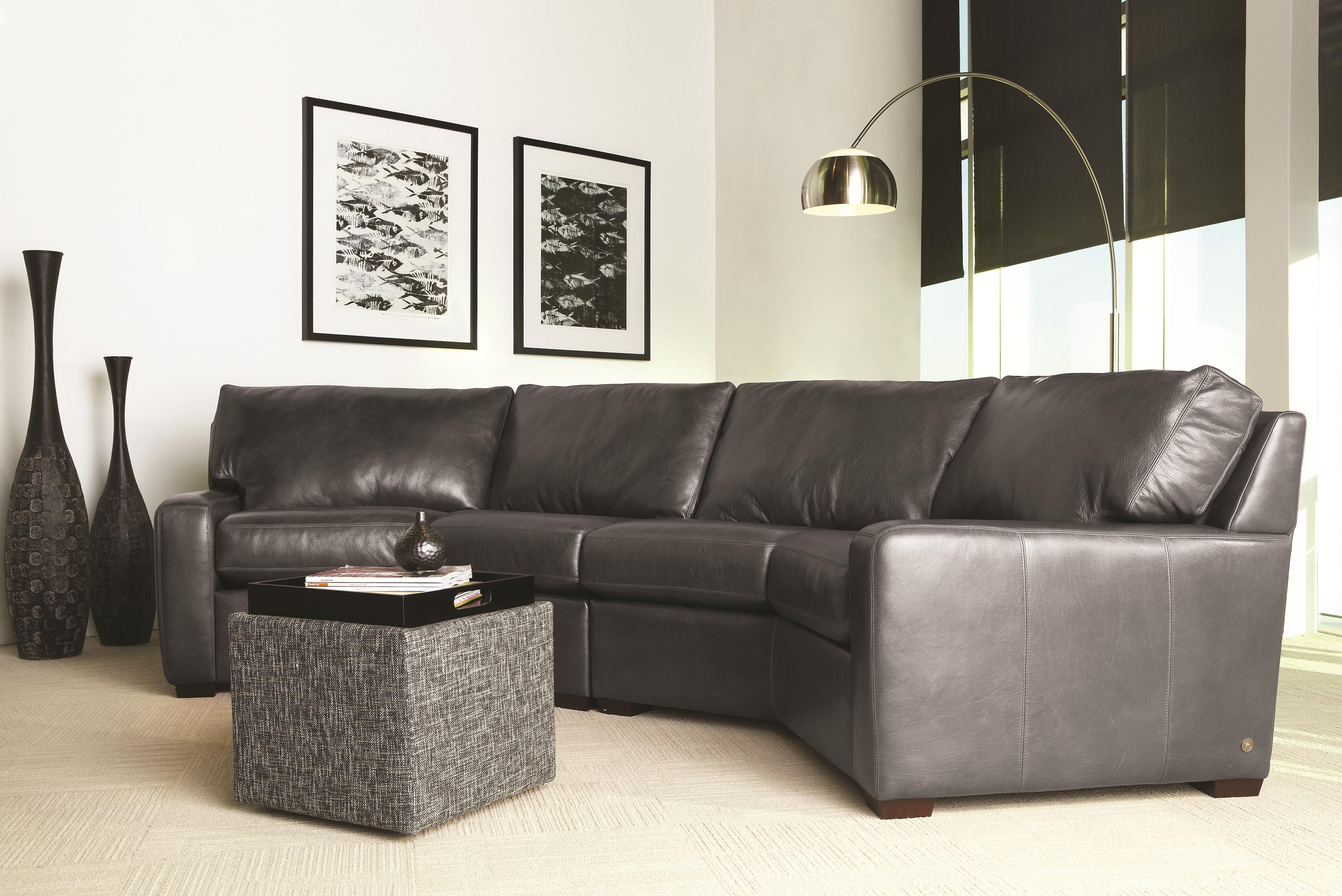 American Leather Carson Leather Sectional Becker Furniture World
