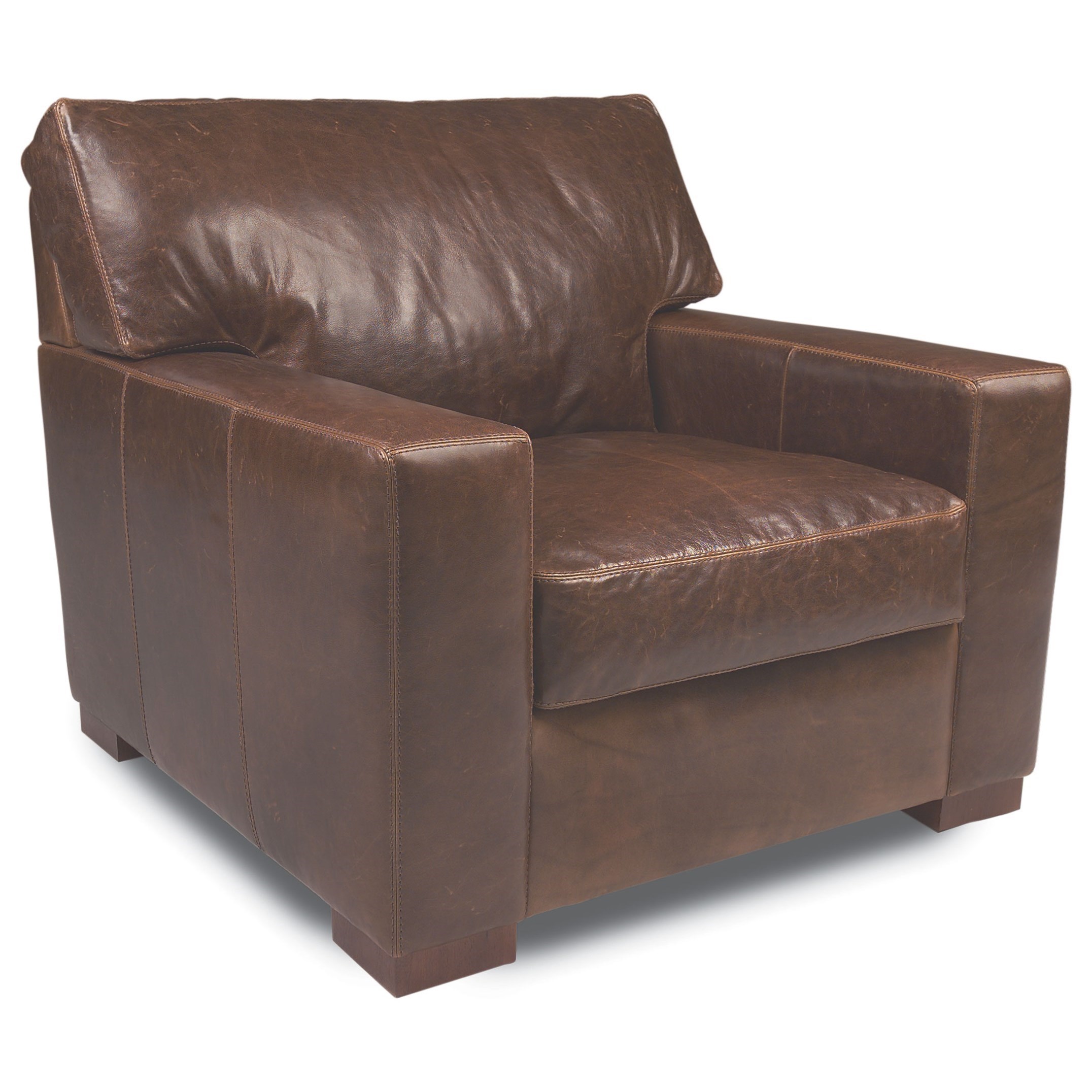 American Leather Danford Contemporary Chair with Deep Seat Sprintz