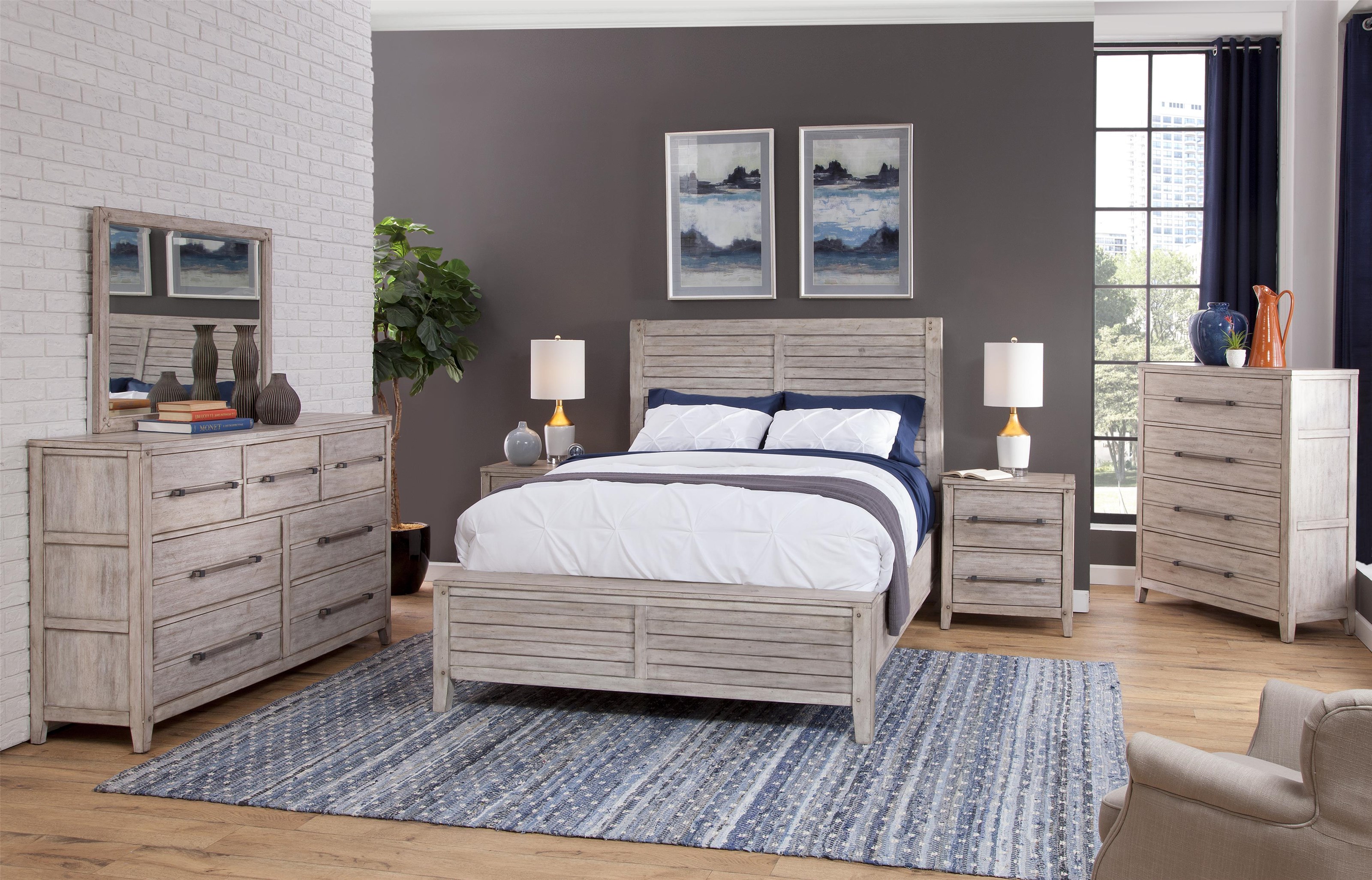 American Woodcrafters Aurora 5 piece queen bedroom group Value City