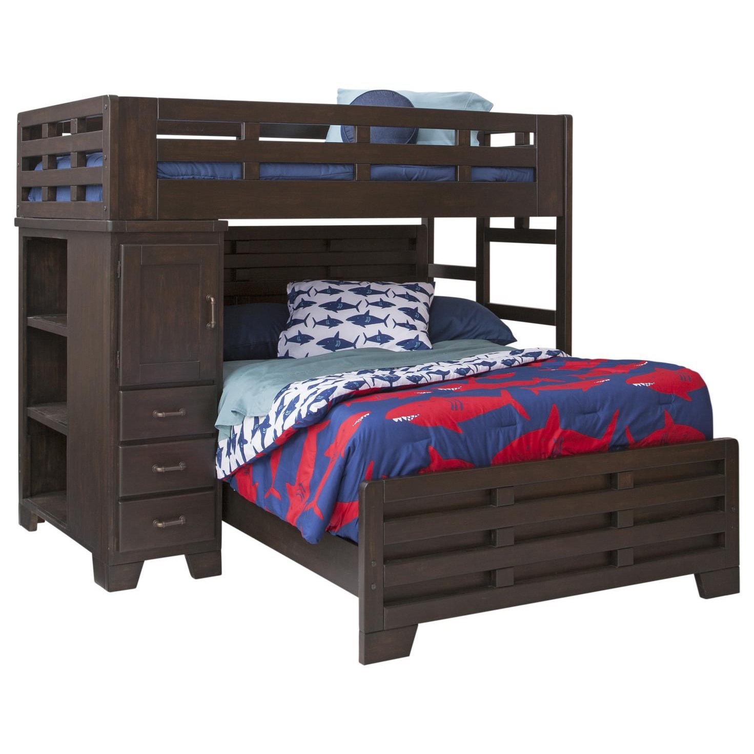 American Woodcrafters Billings Loft Bed with Full Bed Find Your