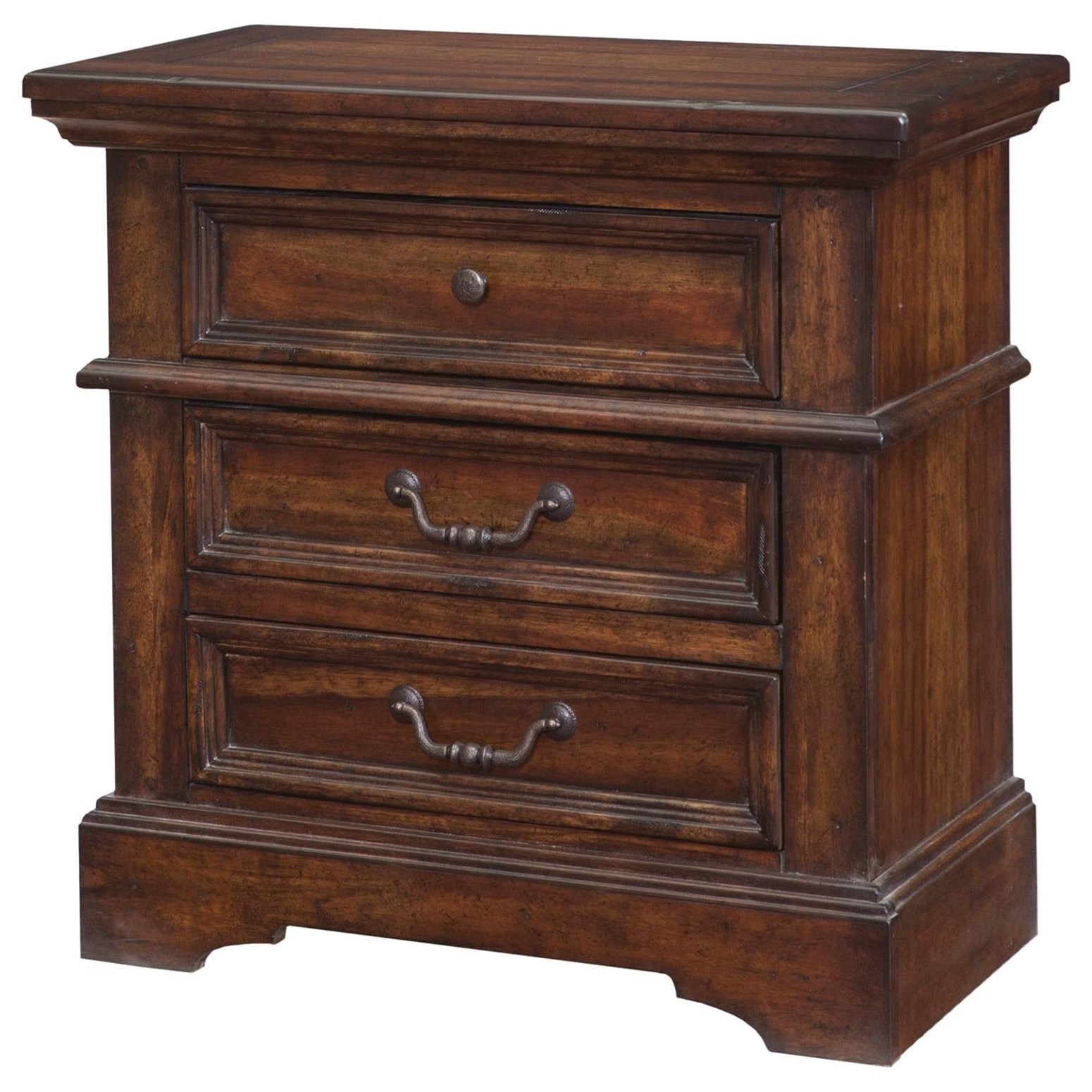 American Woodcrafters Stonebrook Traditional 3Drawer Nighstand Find
