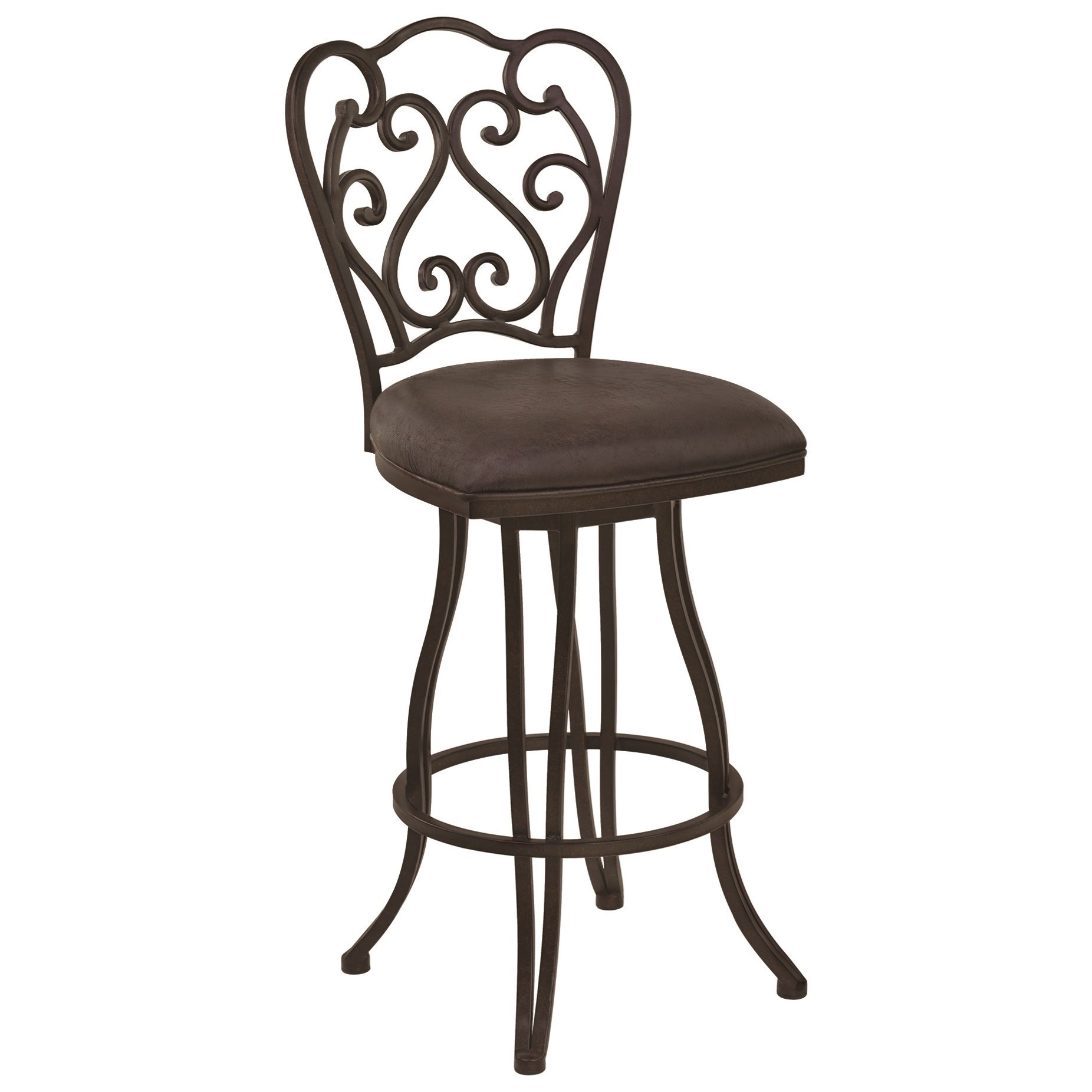 Celeste 26" Counter Height Metal Swivel Barstool in Bandero Espresso