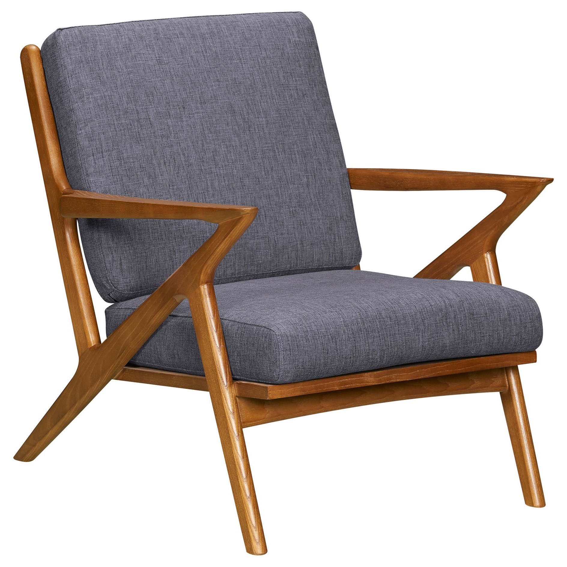 Celtic MidCentury Accent Chair in Champagne Ash Wood Finish and Dark