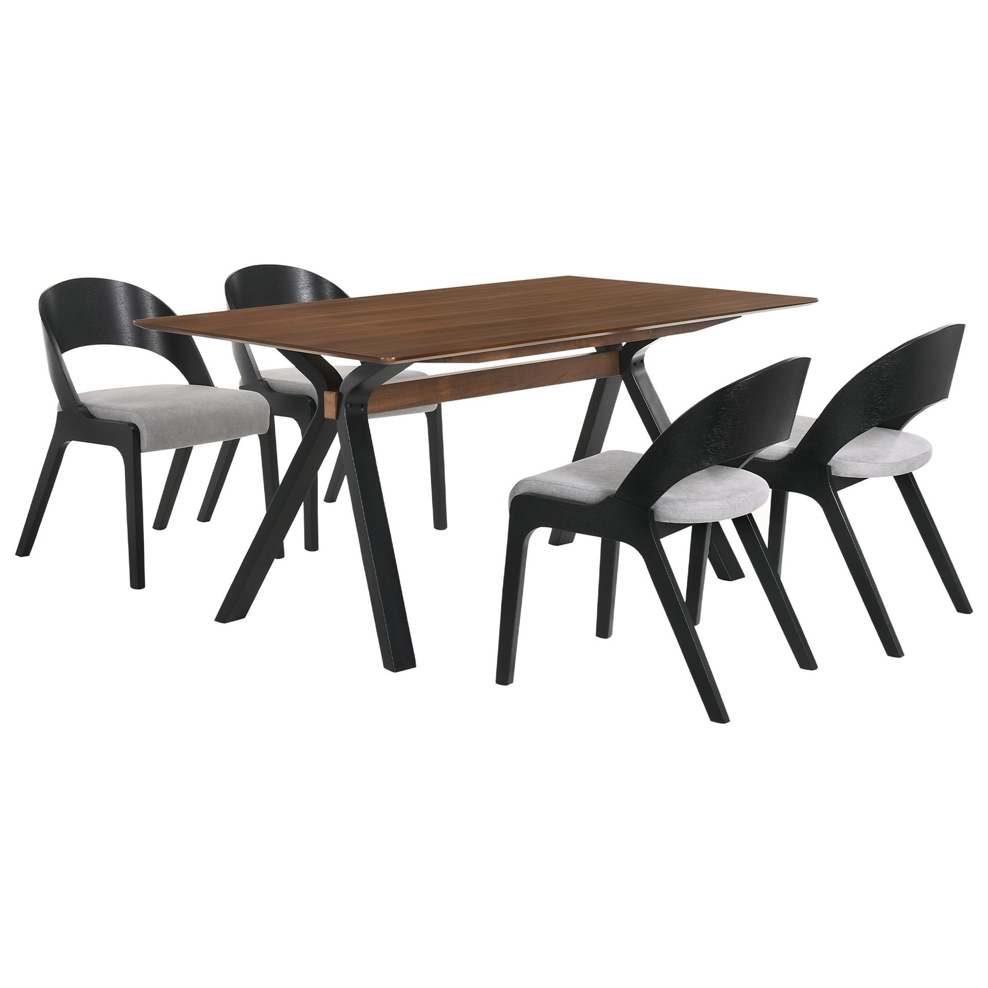 Laredo 5Piece Black Dining Set Sadler's Home Furnishings Dining 5