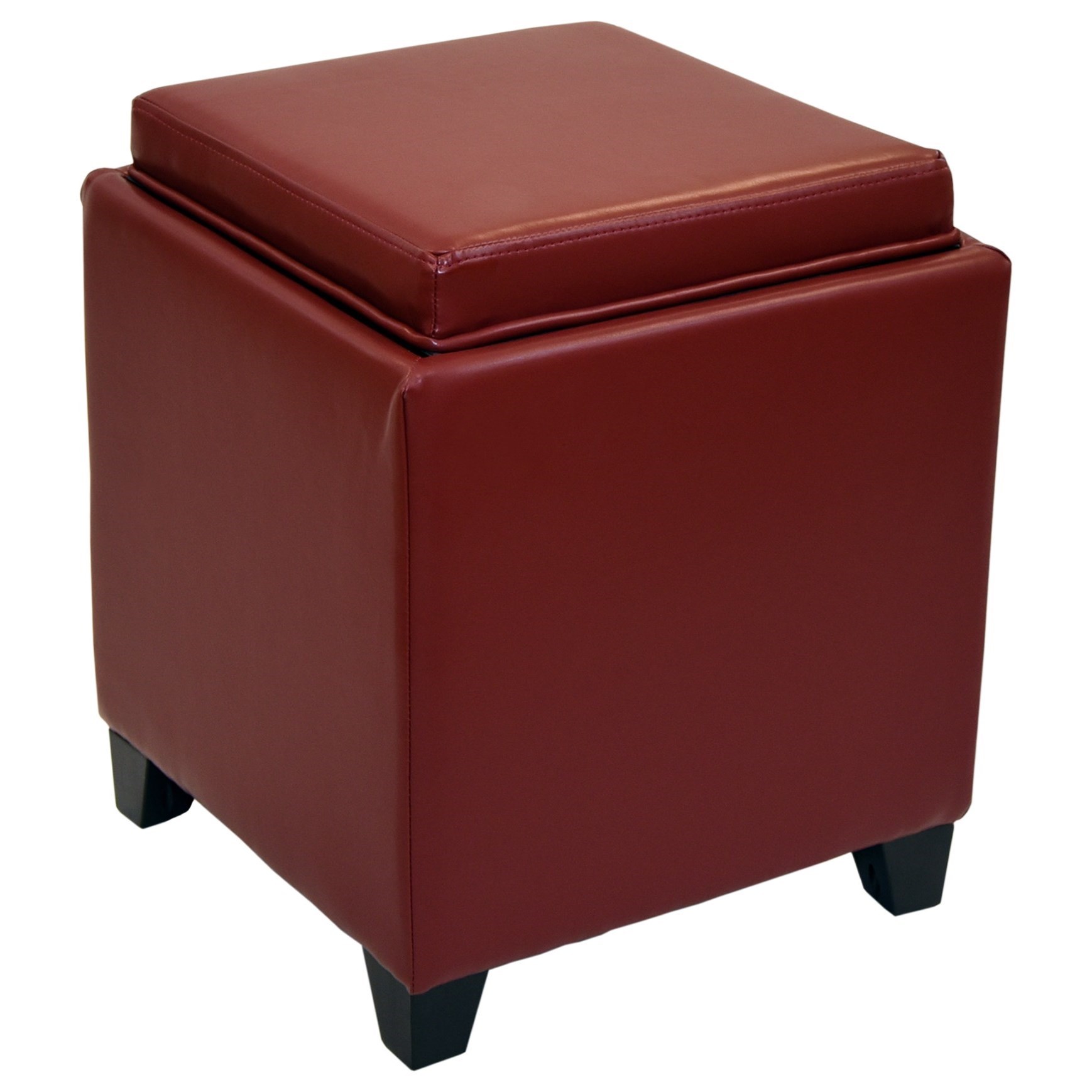 Rainbow LC530OTLERE Contemporary Lift Top Storage Ottoman With Tray