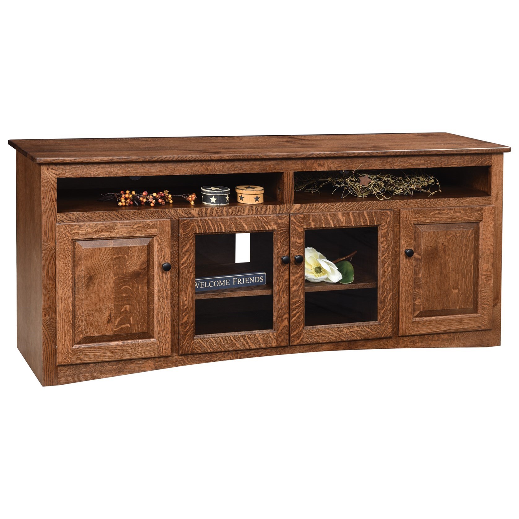 Ashery Oak Economy ECO7030 70" Customizable Solid Wood TV Stand